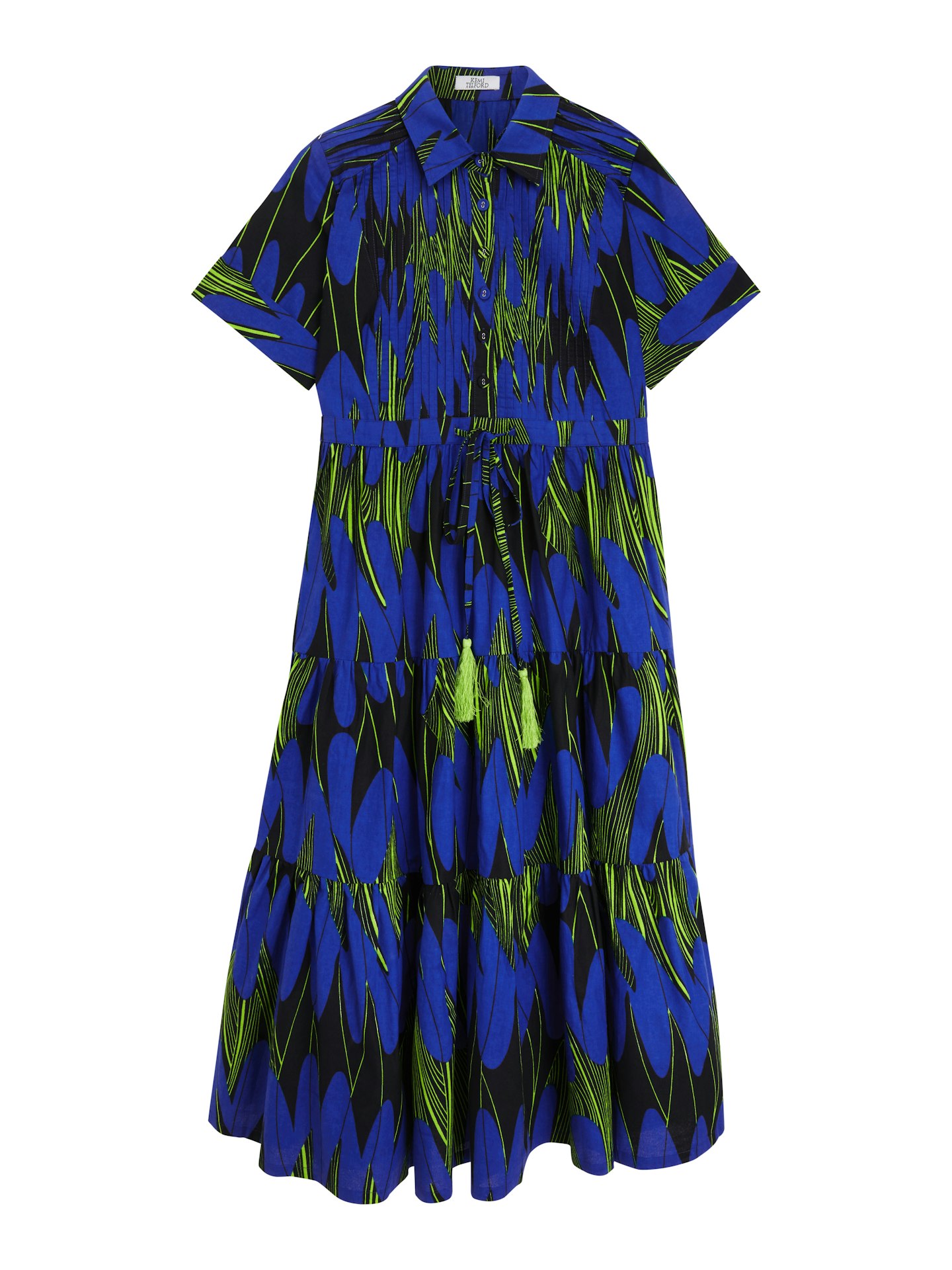 Kemi Telford, Abstract Print Pintuck Dress, £150