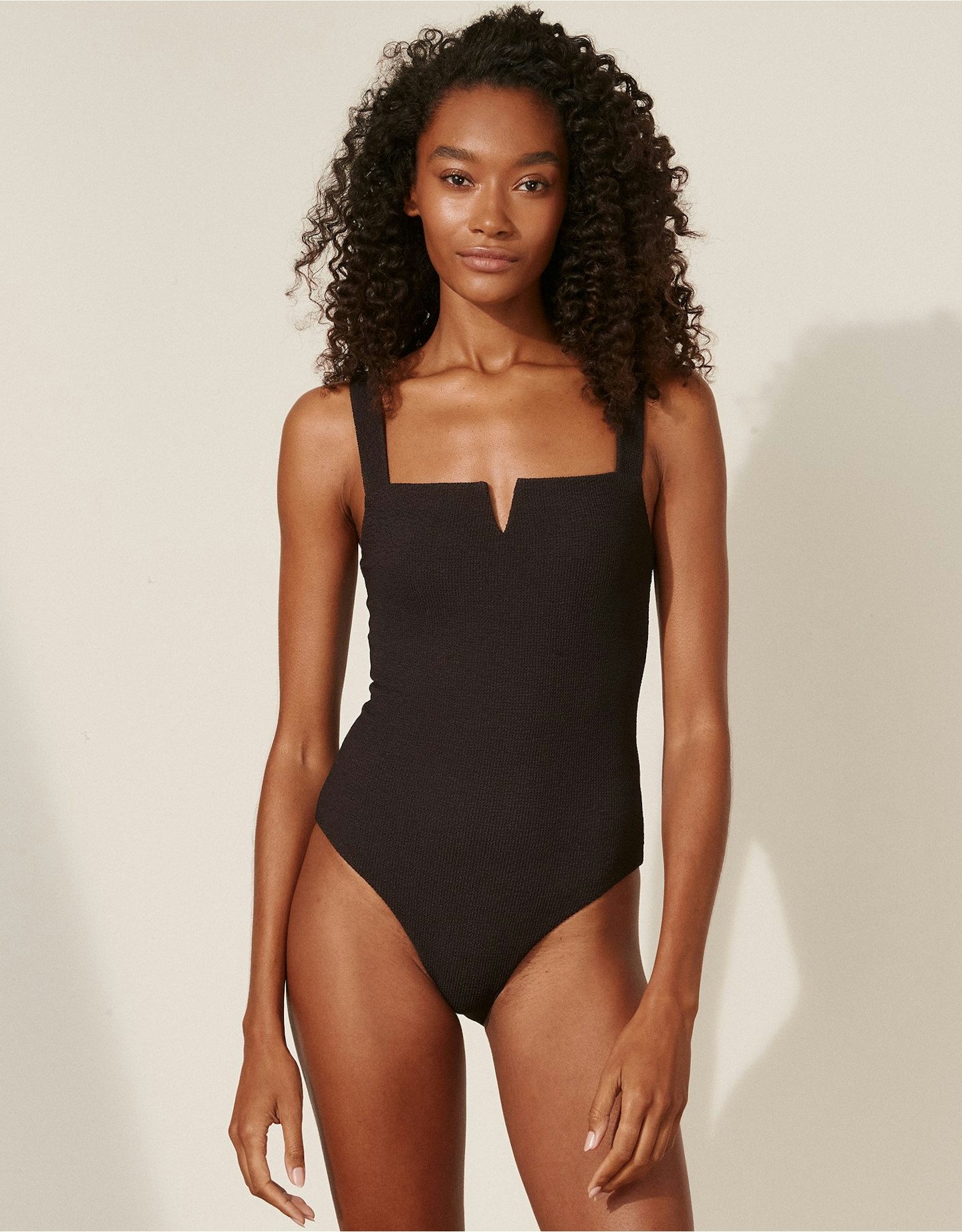 The White Company, Square-Neck Textured Swimsuit, £69