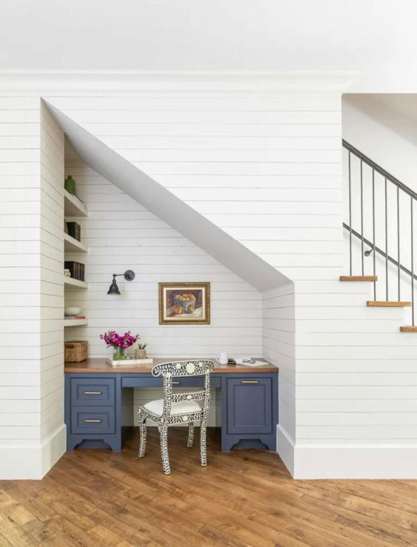 home office decor ideas - under stairs