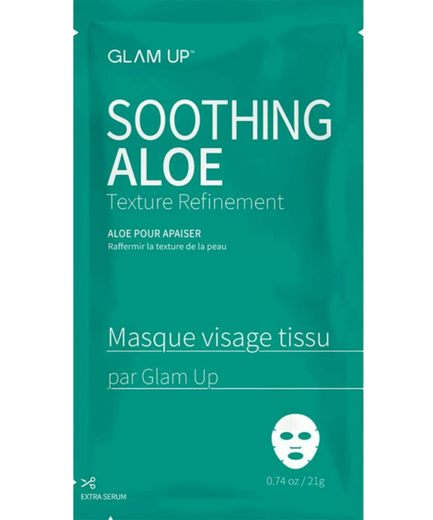 A picture of the Soothing Aloe Sheet Mask from Glam Up.