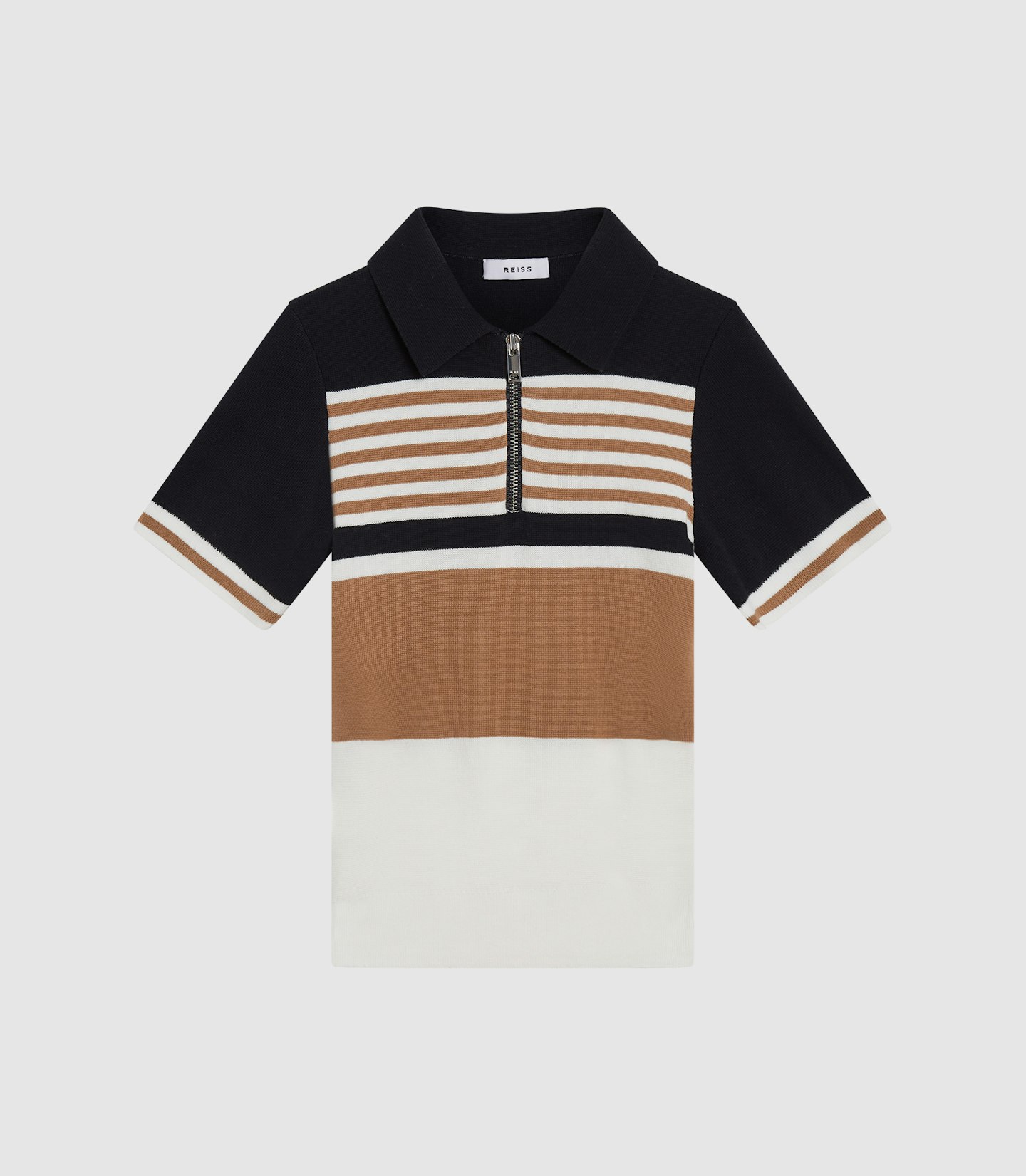 Half-Zip Colour-Block Polo T-shirt, £36