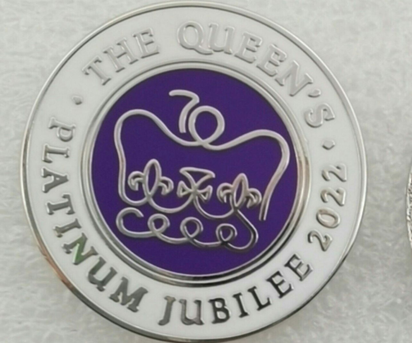 The Queen's Platinum Jubilee 2022 Enamel Pin Badge