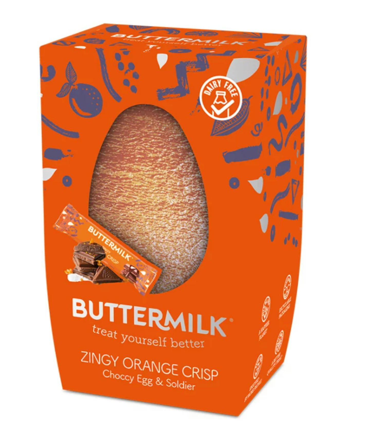 BUTTERMILK ZINGY ORANGE CRISP CHOCCY EGG - 170G