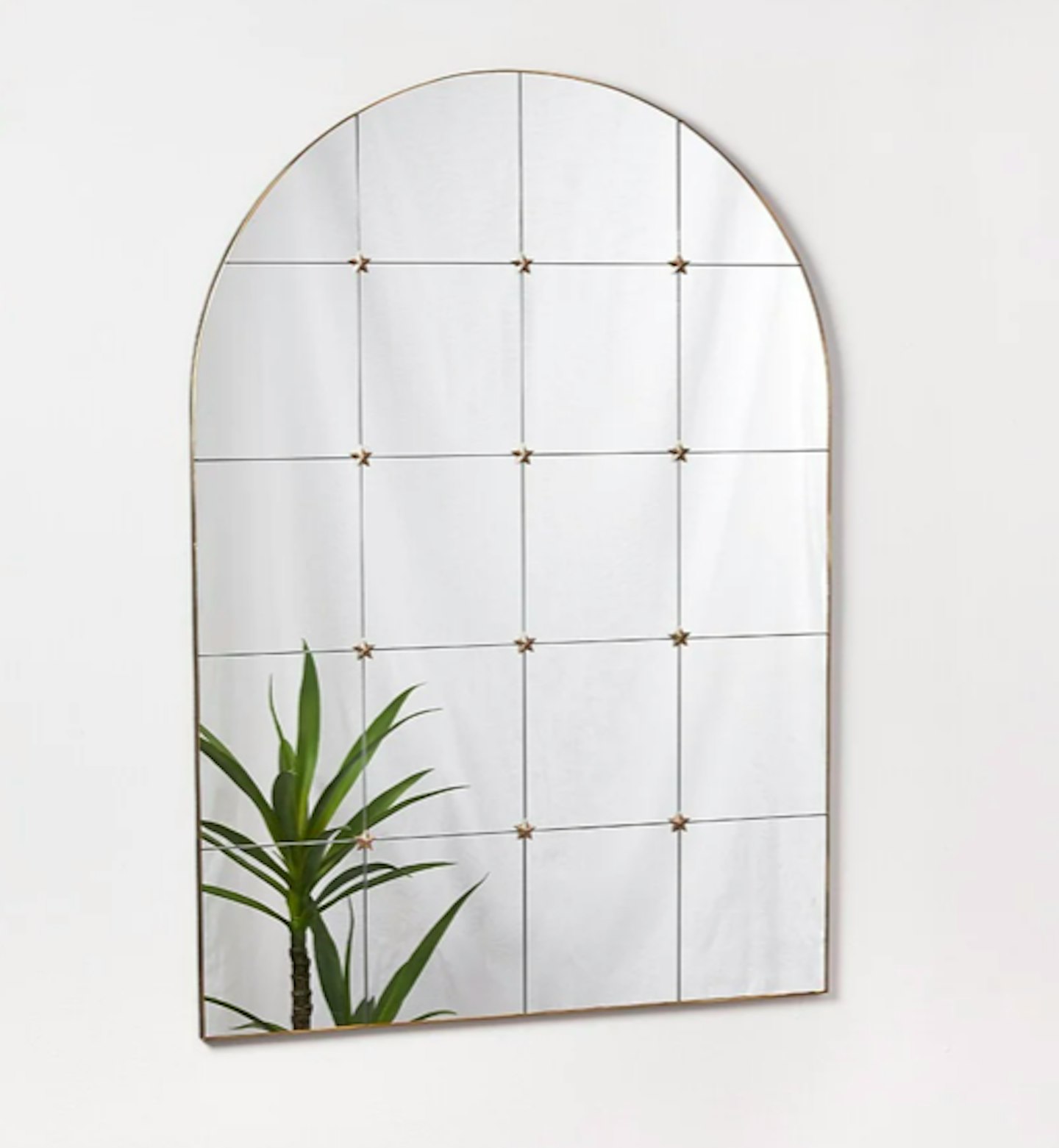 Oliver Bonas, Gold Star Window Pane Mirror Large, £250