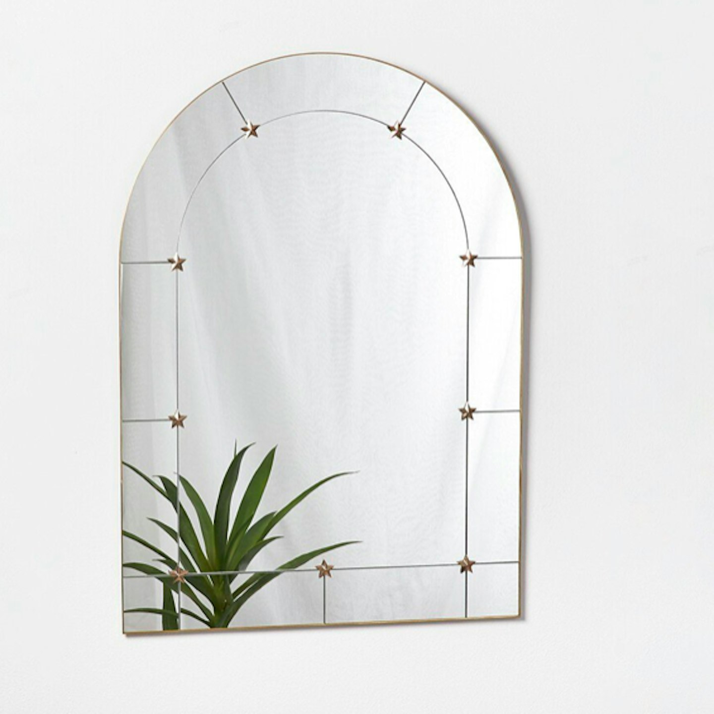 Oliver Bonas, Gold Star Window Pane Mirror Medium, £145