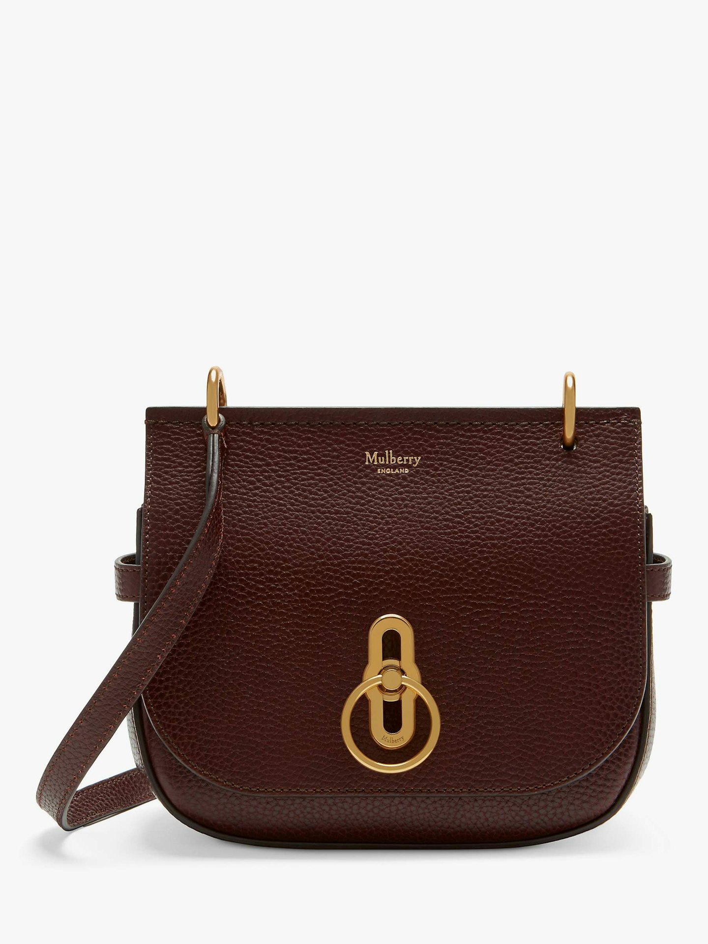lunchtime shop Friday - Mulberry, Small Amberley Classic Classic Grain Leather Satchel Bag, Oxblood, £750