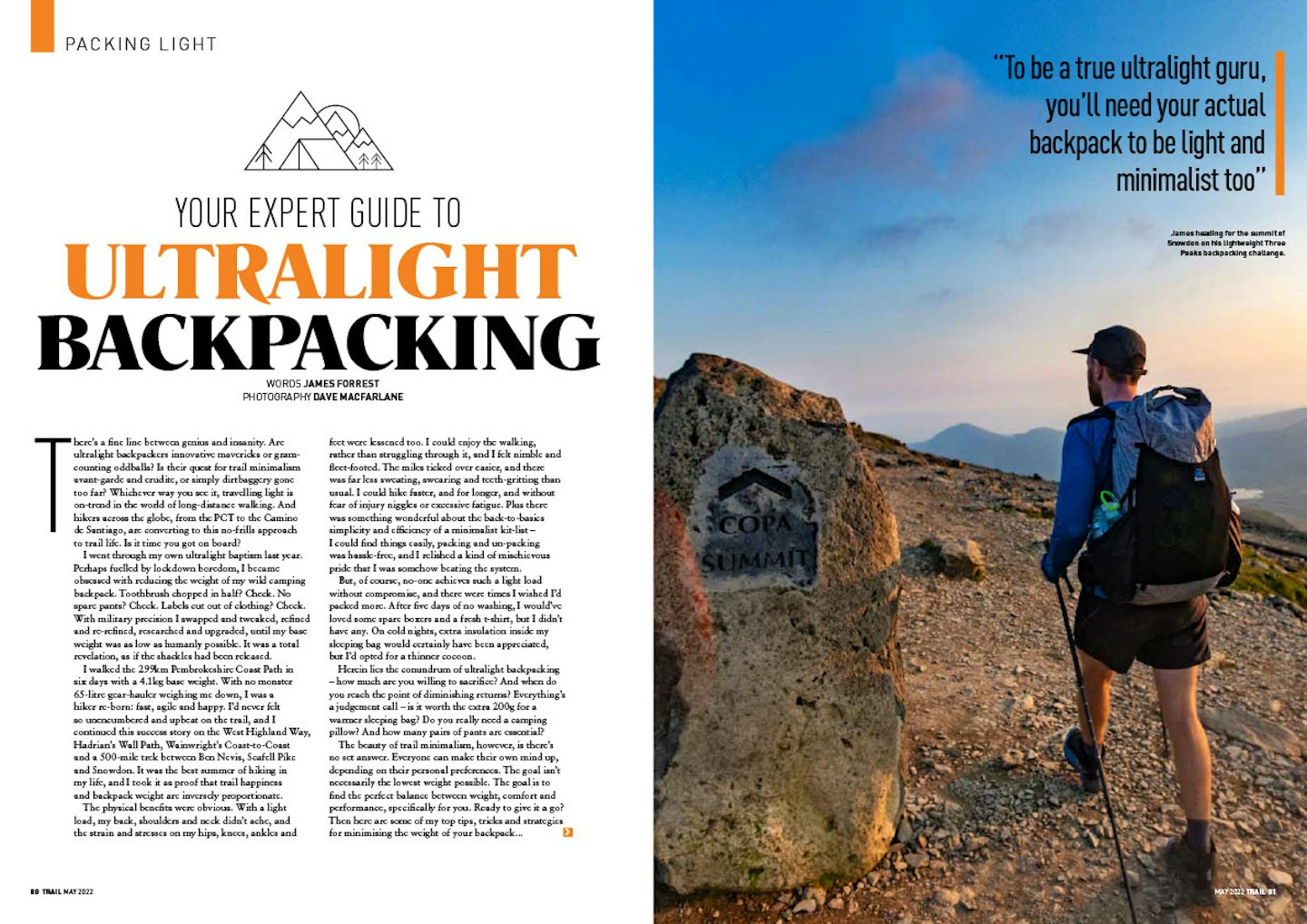 Your expert guide to  ultralight backpacking
