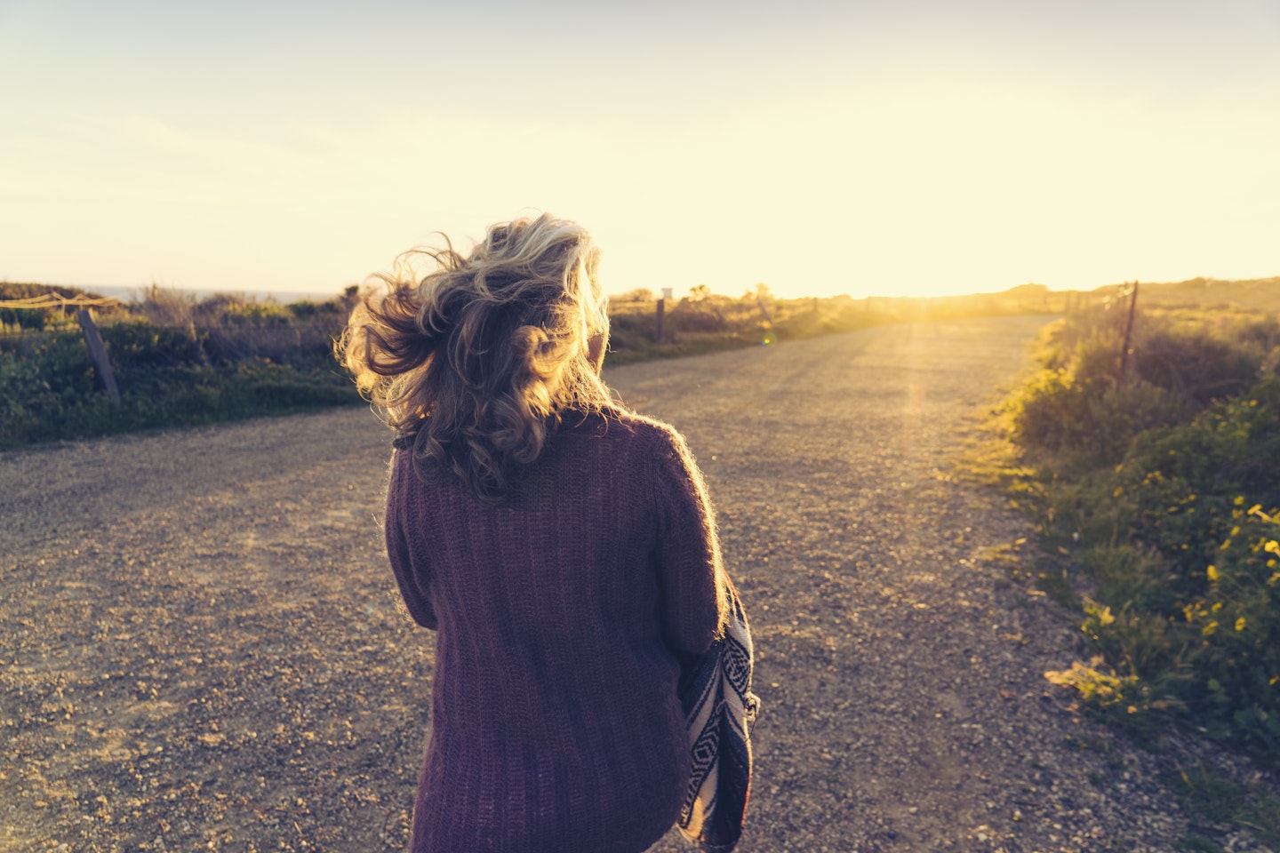 Woman walking in nature