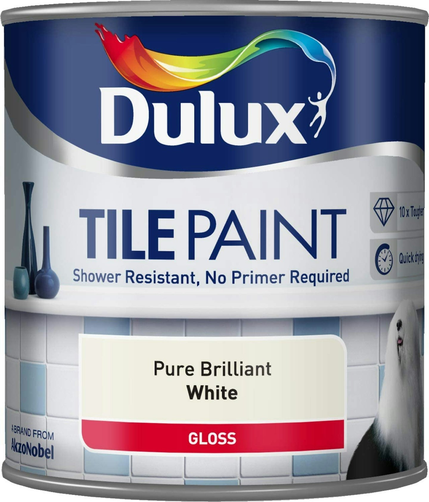 A tin of Dulux tile paint