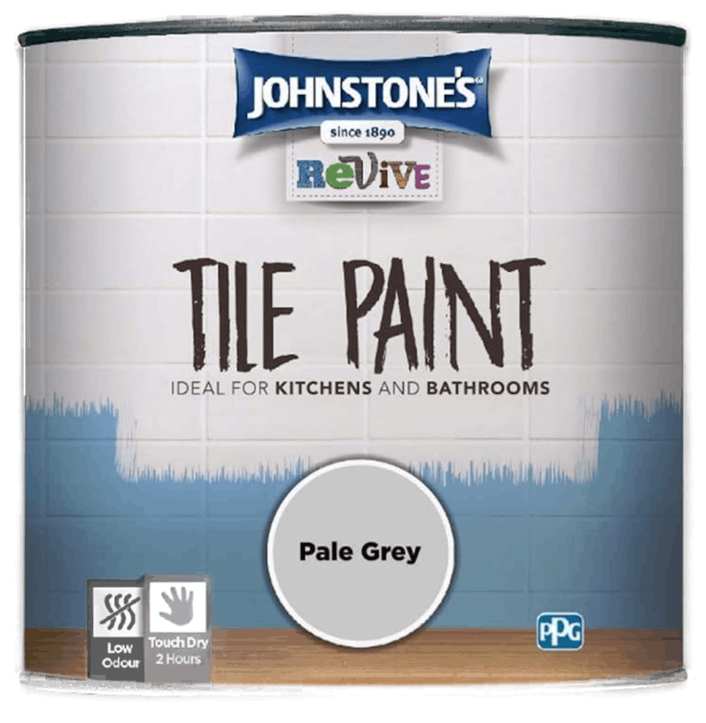 A tin of Johnstone's tile paint