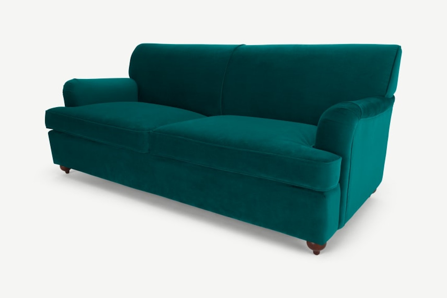 MADE, Orson 3 Seater Sofa Bed, Teal Blue Recycled Velvet, £1,095