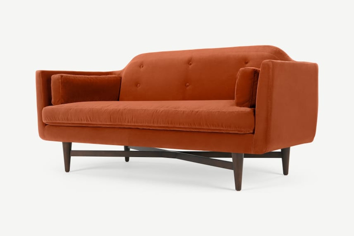MADE, Mani Large 2 Seater Sofa, Burnt Orange Cotton Velvet, £1,050