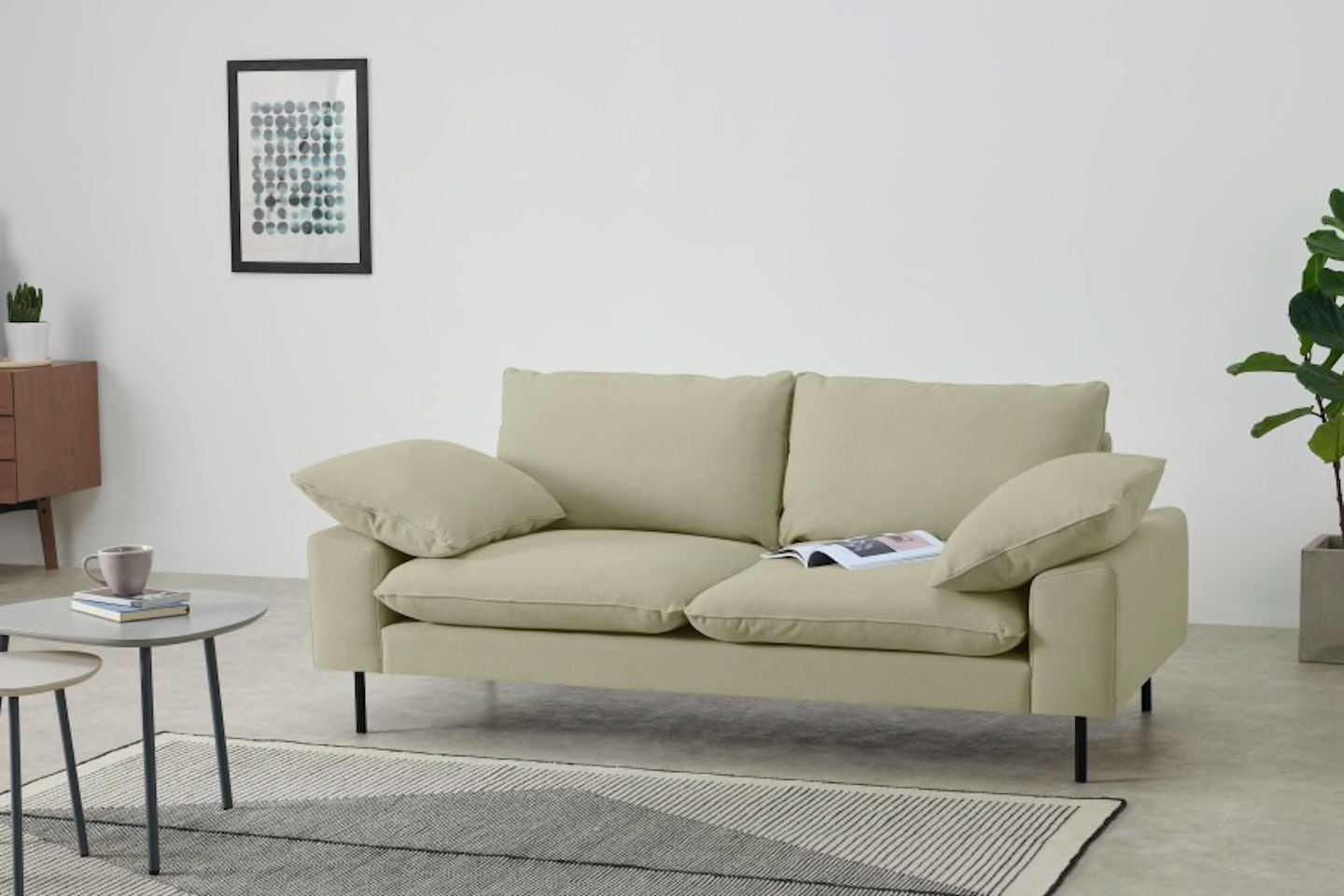 MADE, Fallyn Large 2 Seater Sofa, Stoned Sand Fabric, £1,250