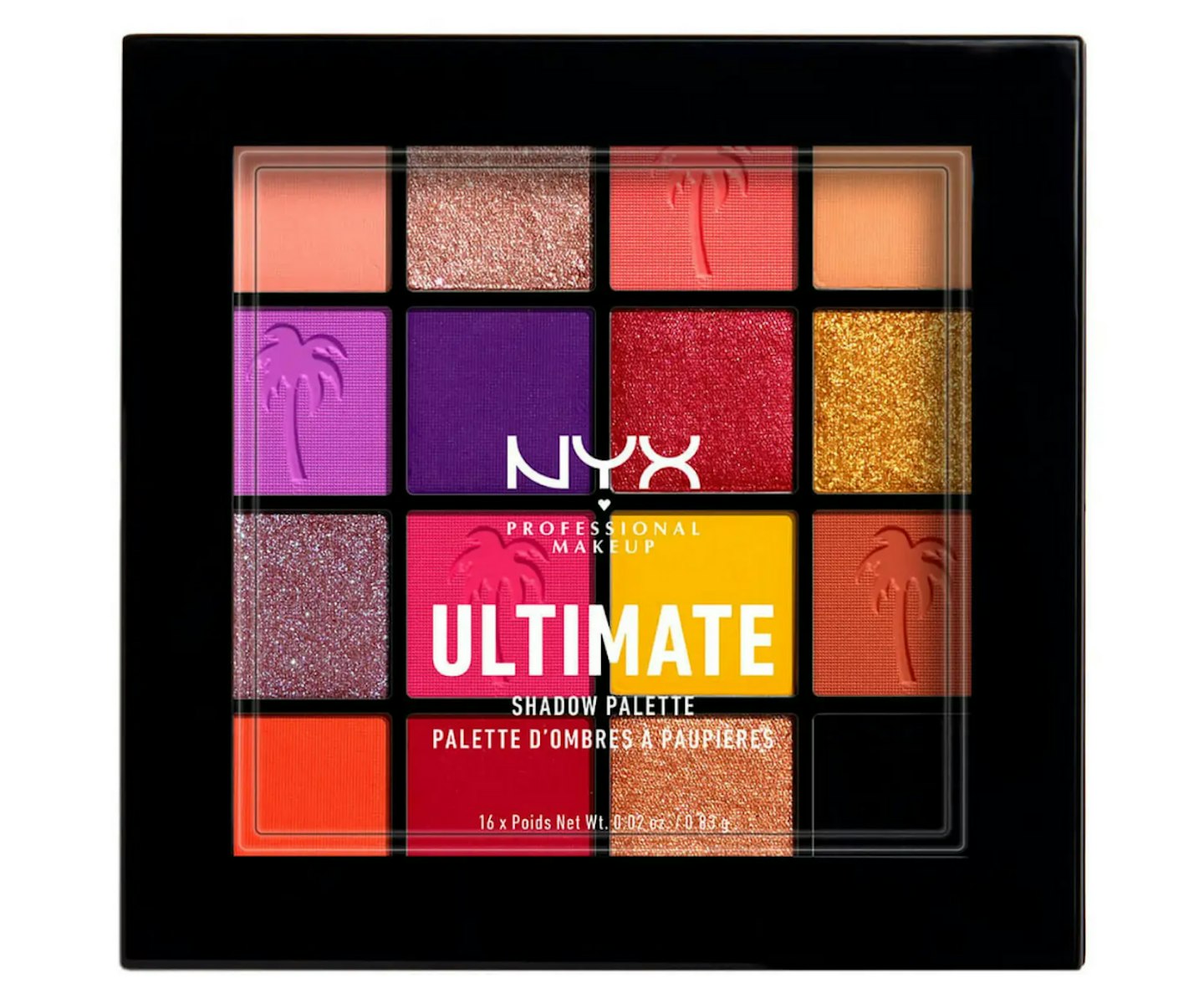 A picture of the NYX Ultimate Shadow Palette - Festival edition.