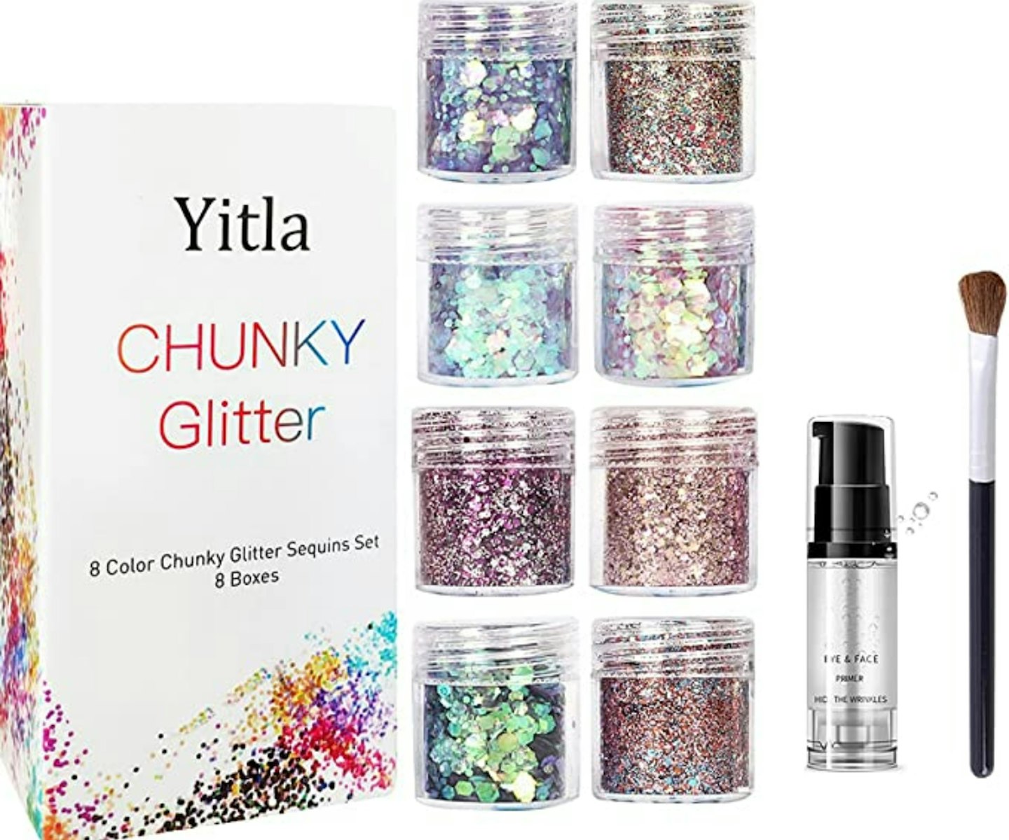 Yitla 8 Chunky Coloured Glitter