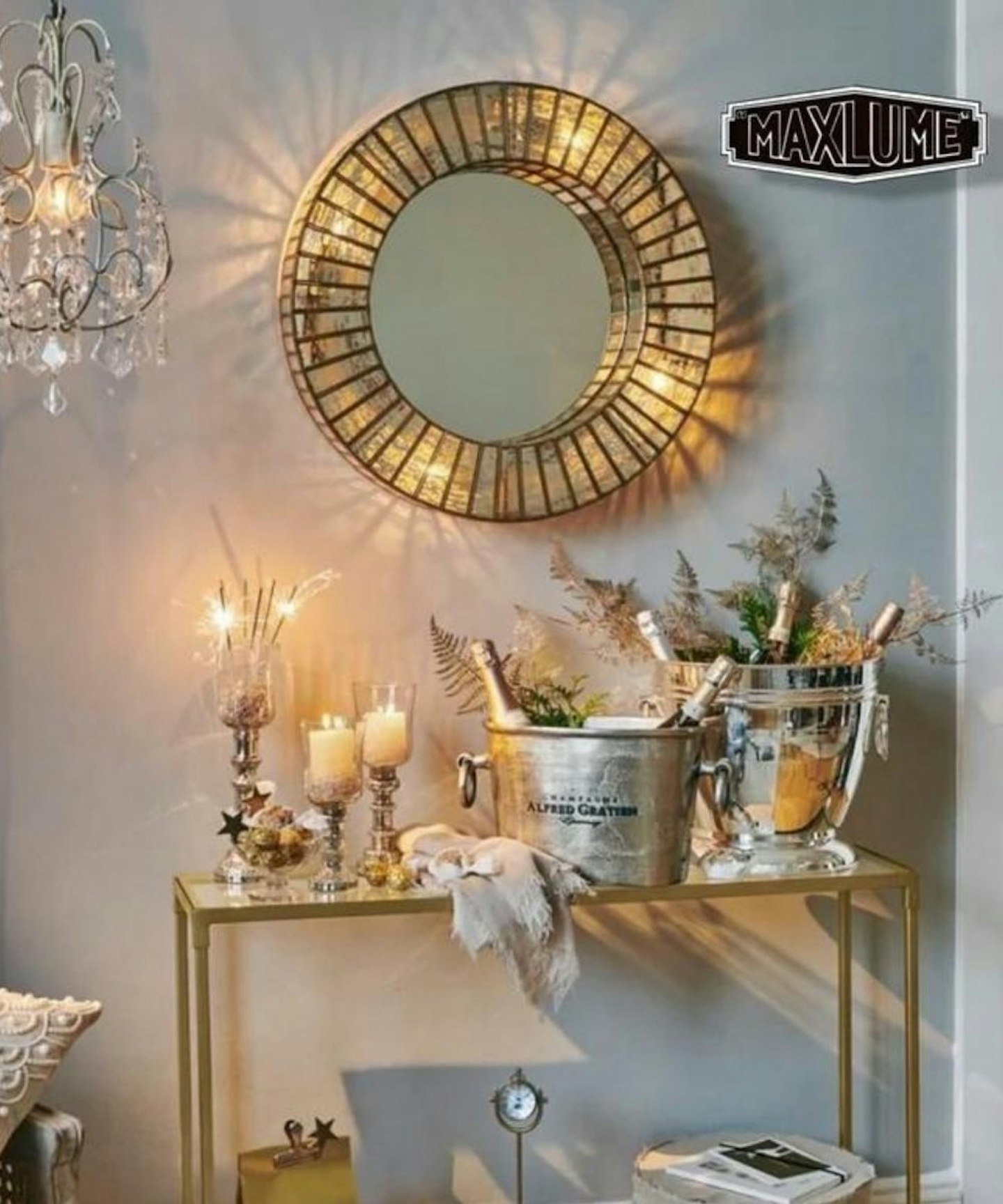 Maxlume Round Illuminated Wall Glass Mirror, £314.99