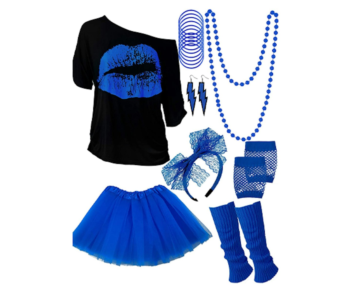 Women's 80s Costume Accessories Set