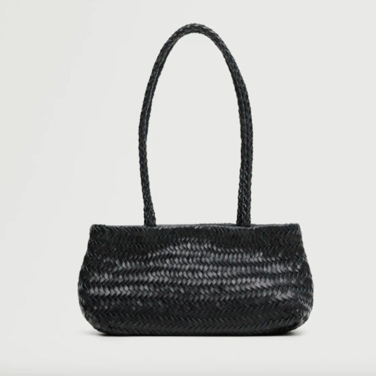 Mango Braided leather bag - 47095848-99