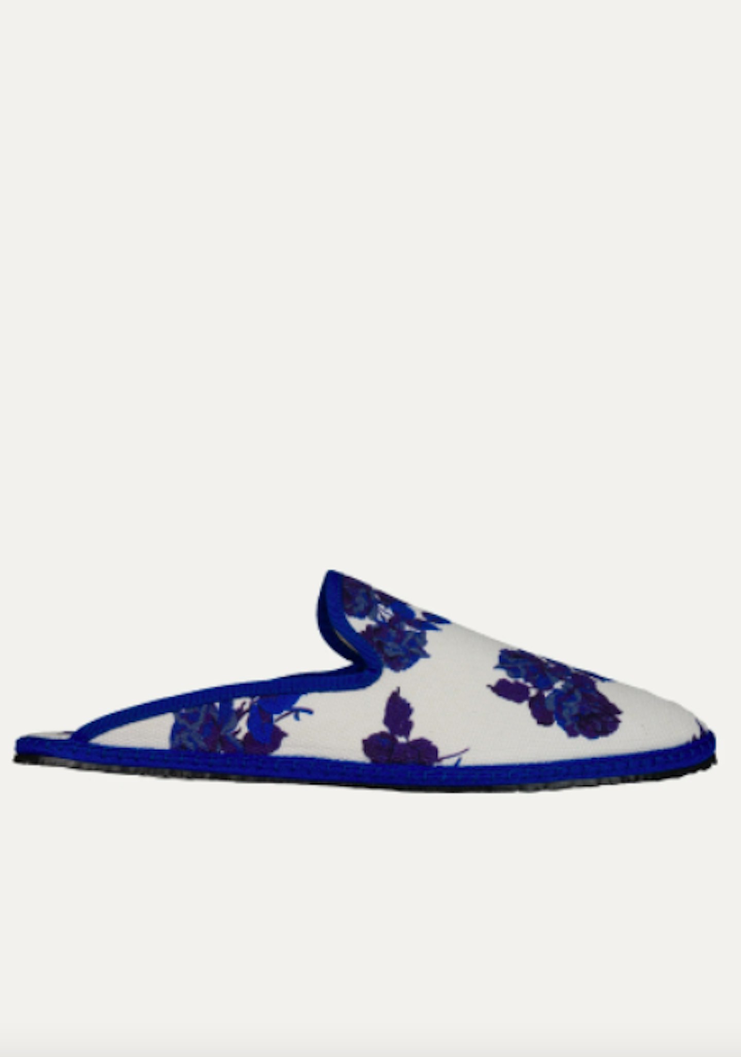 Sabot Shoe in Blue Floral, £140