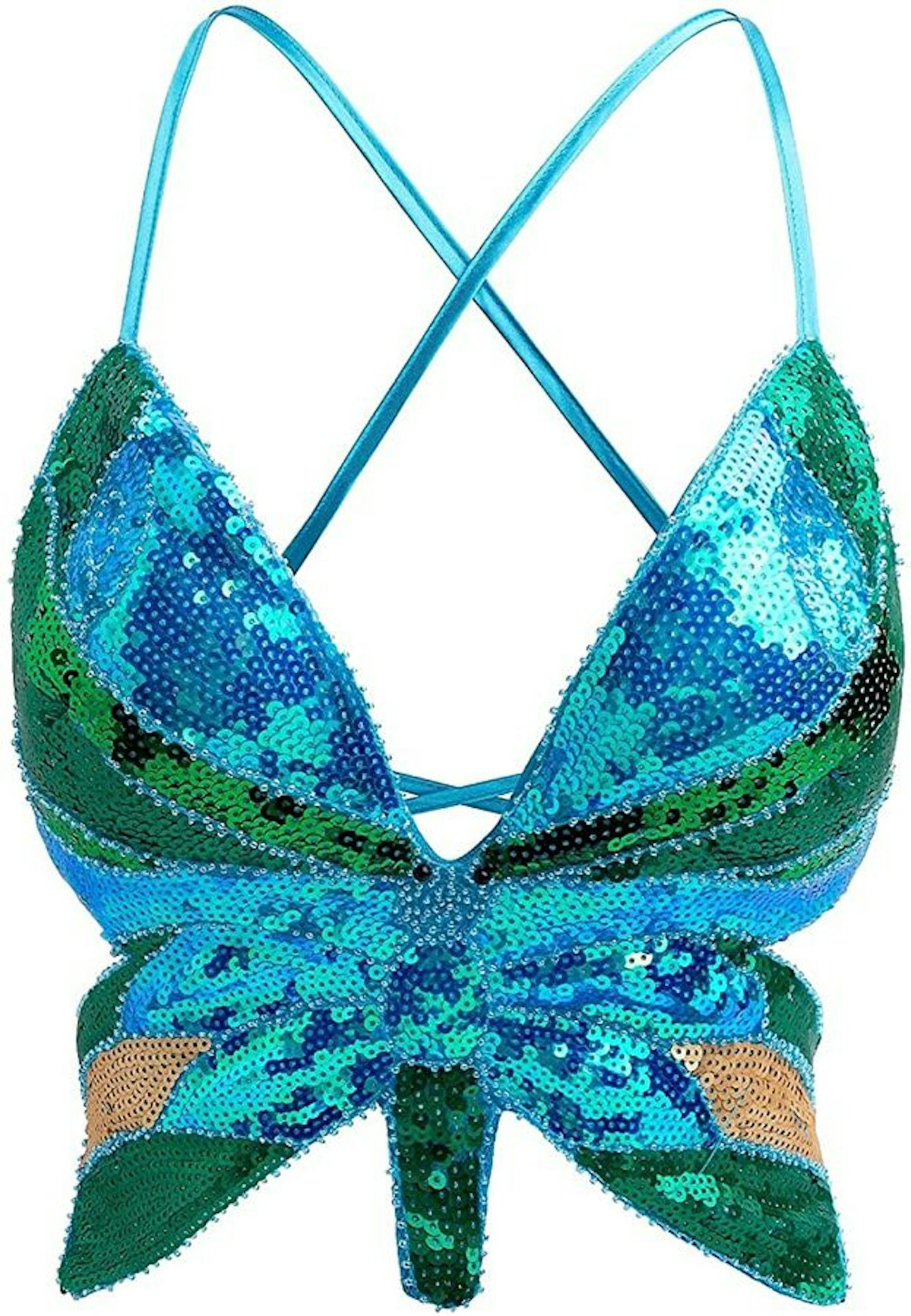 atokiss Women Sparkle from Within Butterfly Sequin Tank Top