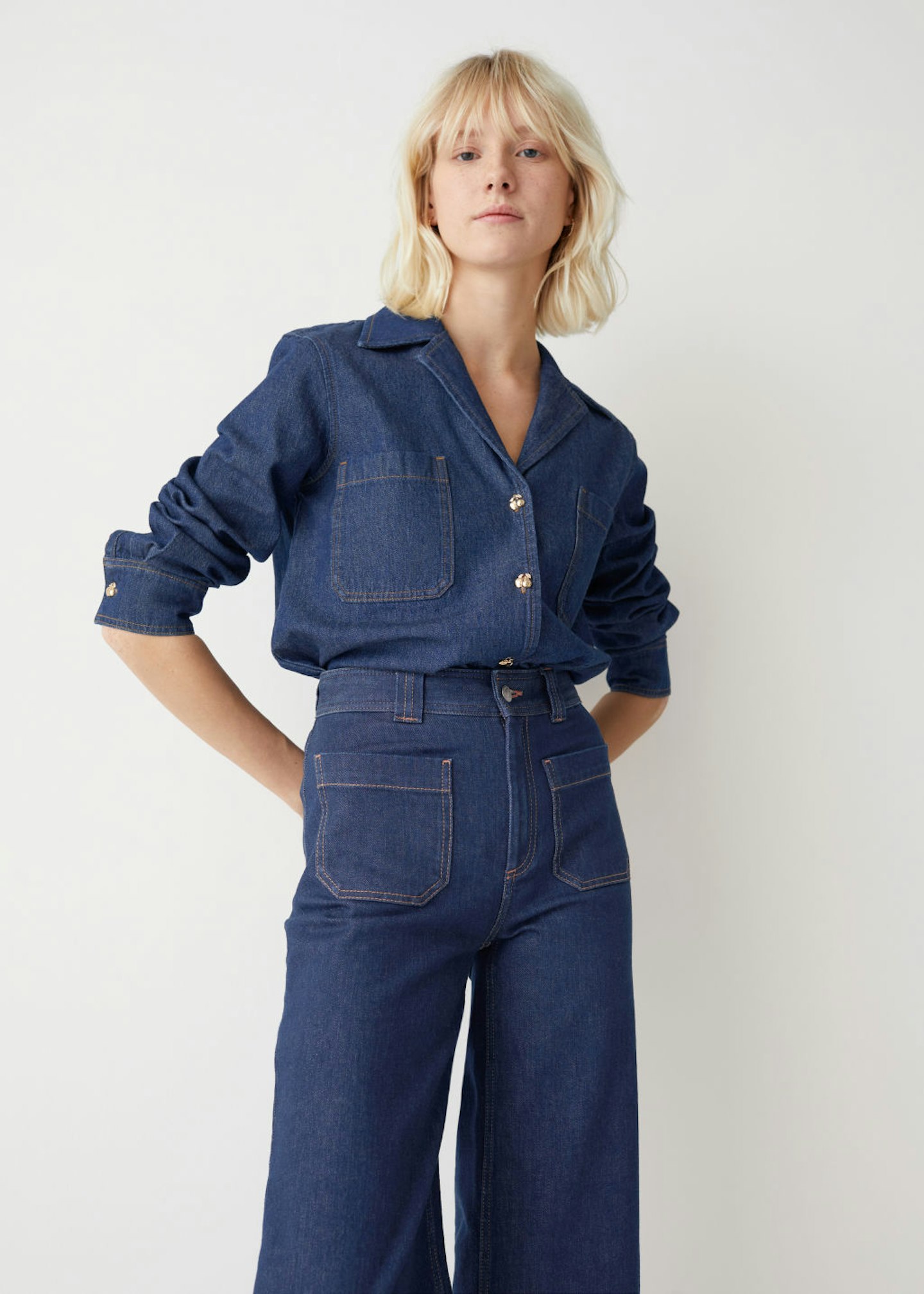 & Other Stories, Gold Button Denim Shirt, £55