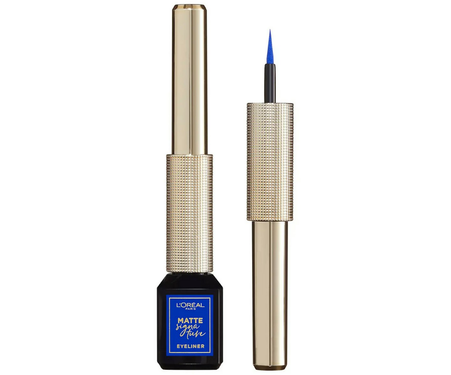 A picture of the L'Oreal Matte Signature Liquid Eyeliner in the shade Blue.