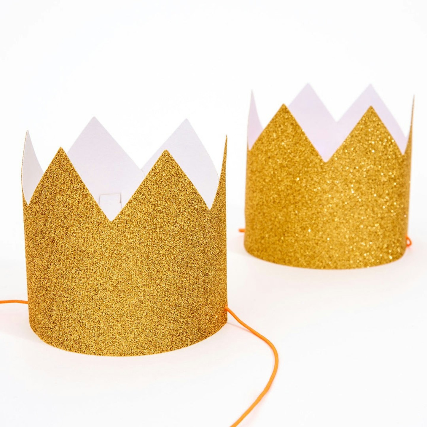 Mini Gold Glitter Crowns Jubilee Party