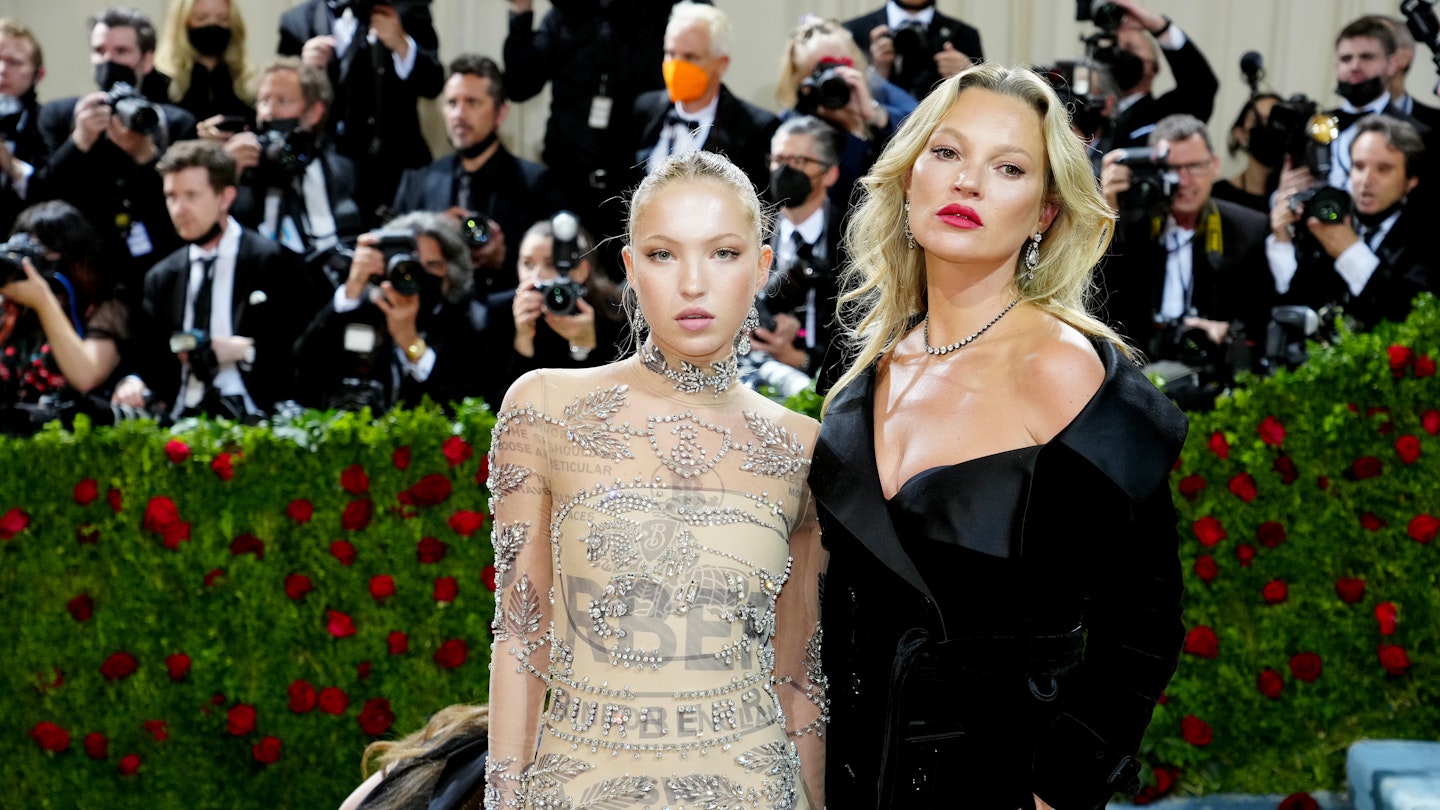 Lila And Kate Moss Wear Burberry To The 2022 Met Gala