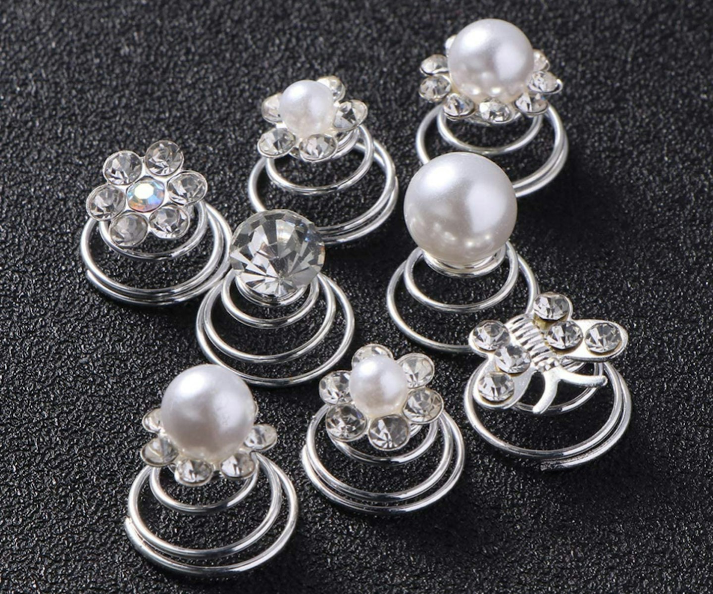 STOBOK 40 Pcs 8 Styles Spiral Hair Pins