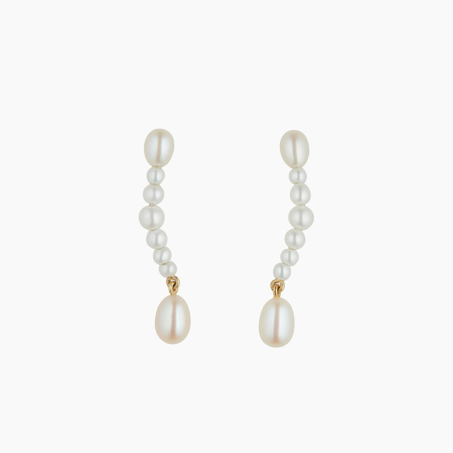 Otiumberg, Pearl Drop Earrings Yellow Gold Vermeil