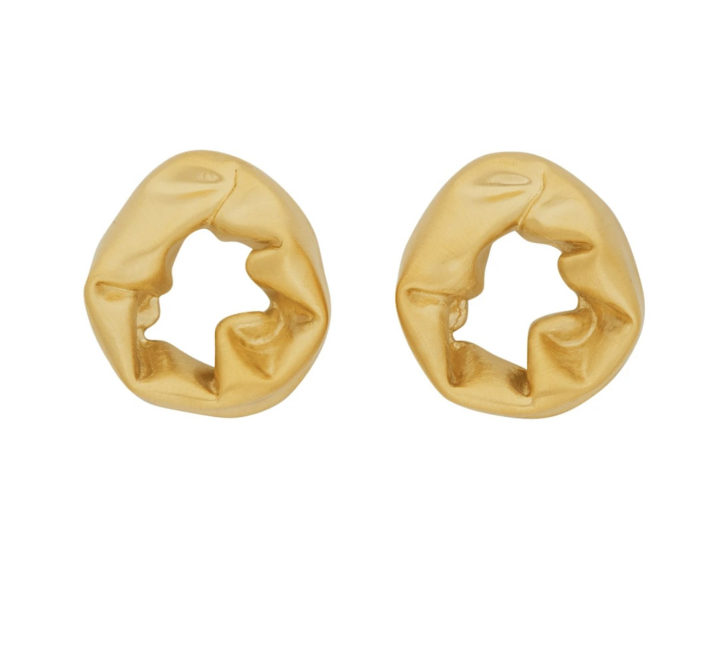 Completedworks, Gold Scrunch Earrings