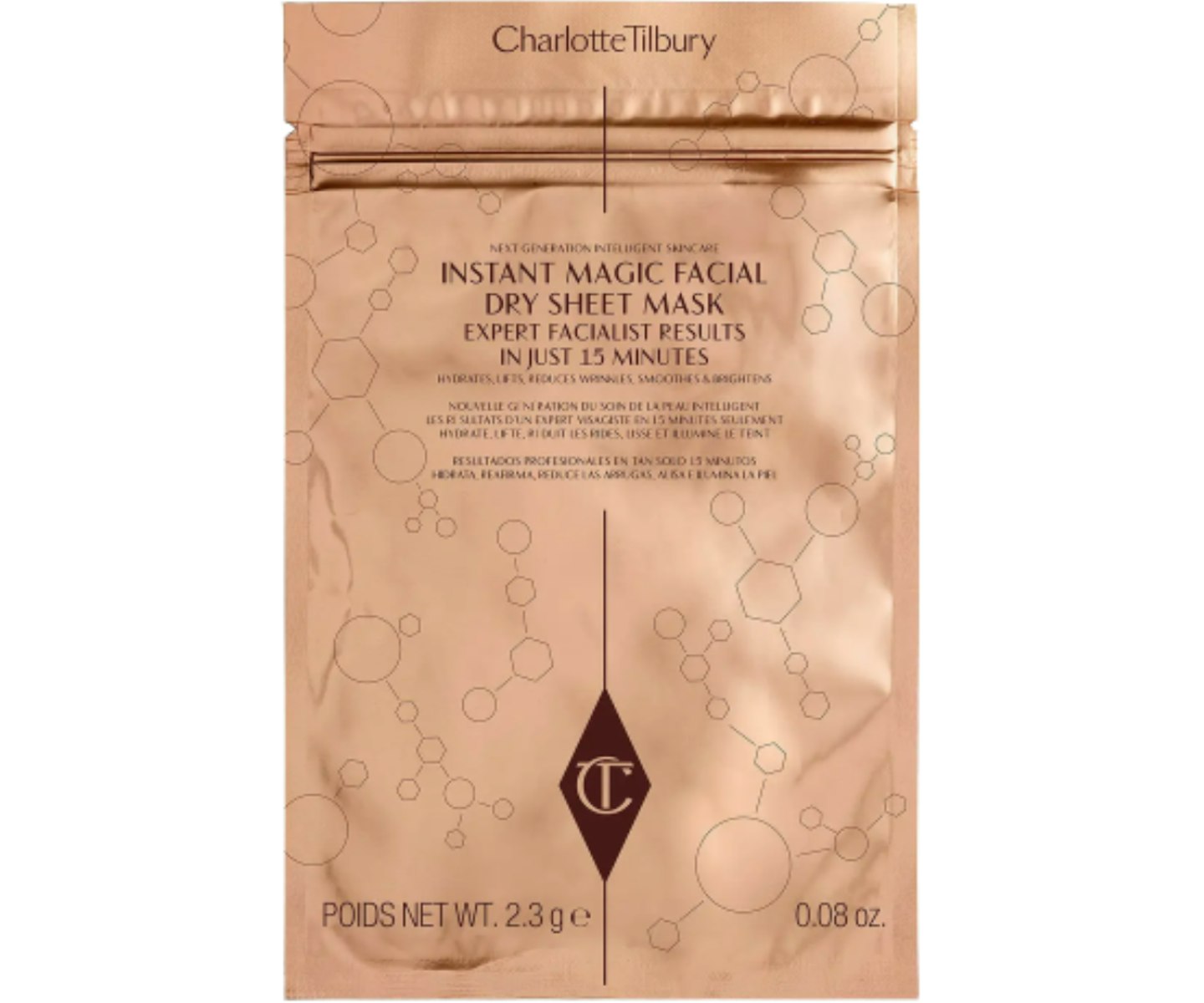 A picture of the Charlotte Tilbury Instant Magic Facial Dry Sheet Mask