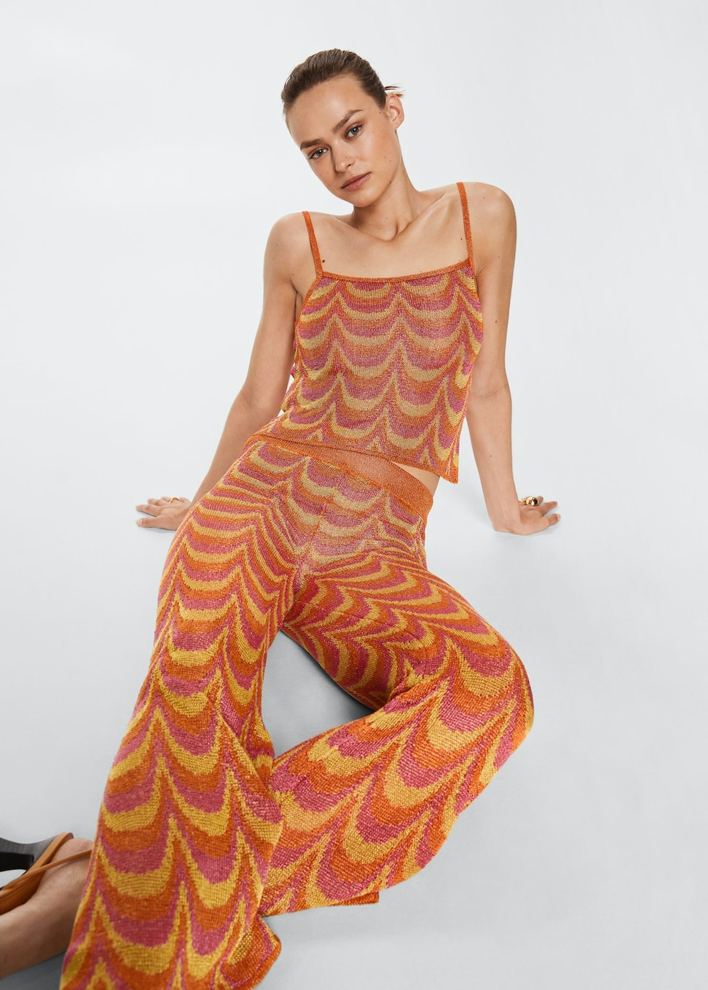best brunch outfits Mango, Printed Knit Trouser, £59.99