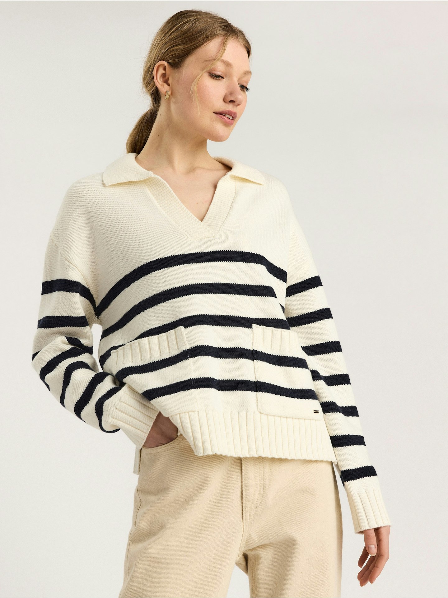 best brunch outfits Lindex, Knitted Striped Jumper, £29.99