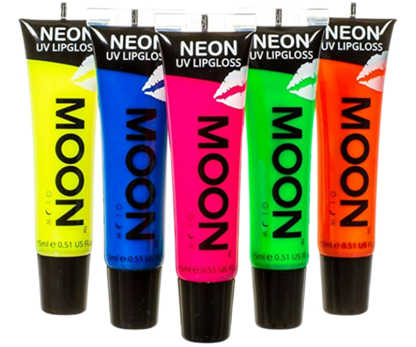 A picture of the Moon Glow Neon UV Lip Gloss Set.