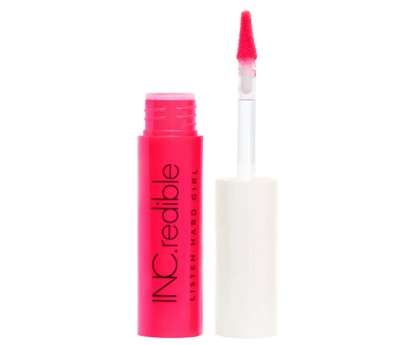 A picture of the Inc.redible Listen Hard Girl Neon Lip Paint in the shade She's Arrived.