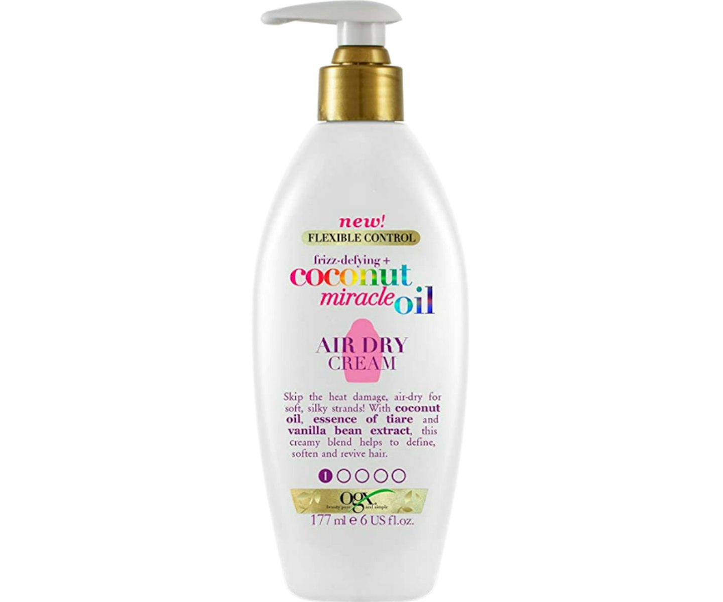 A picture of the OGX Miracle Oil Leave In Air Dry Hair Cream