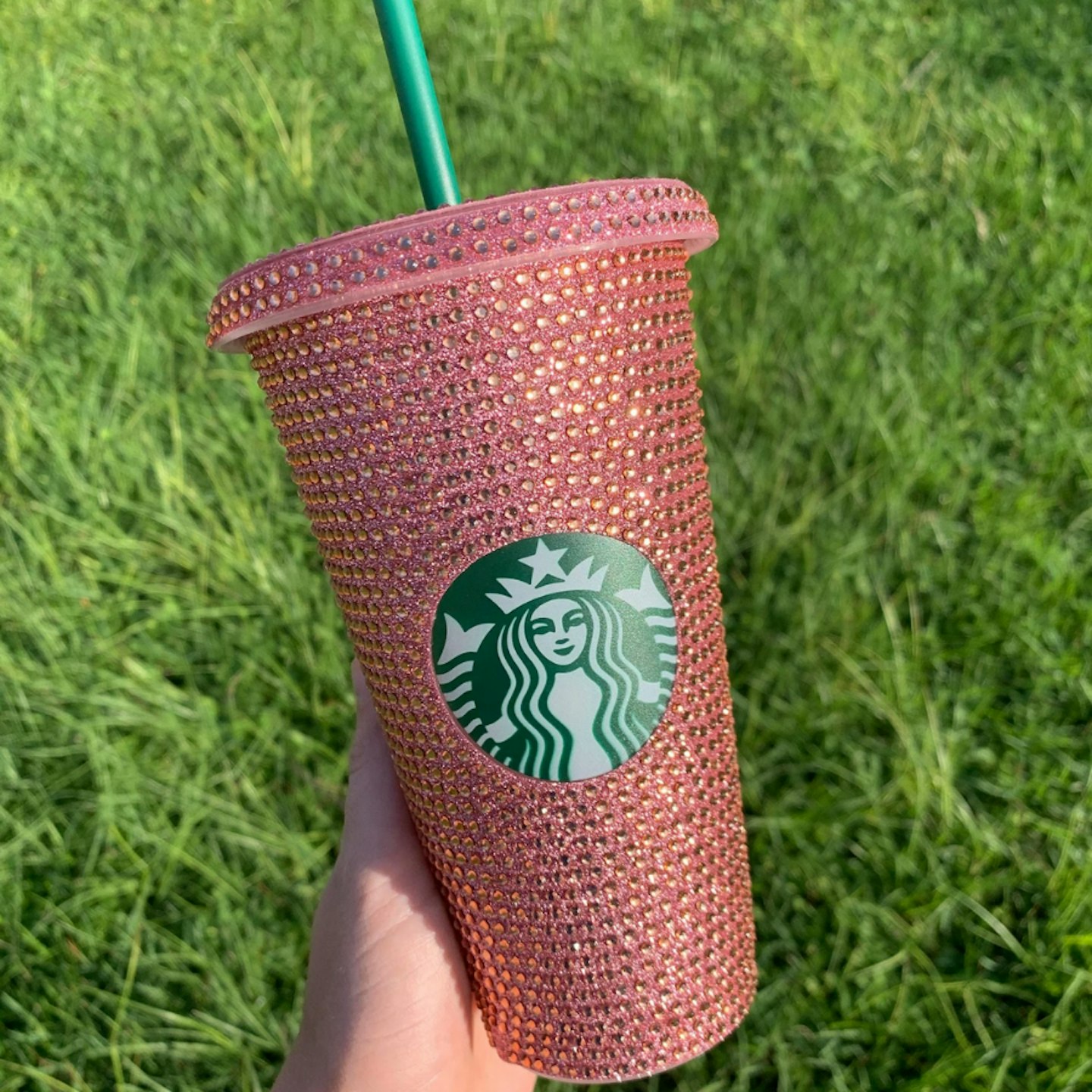 Rose Gold Rhinestone Starbucks 24 oz Cold Cup