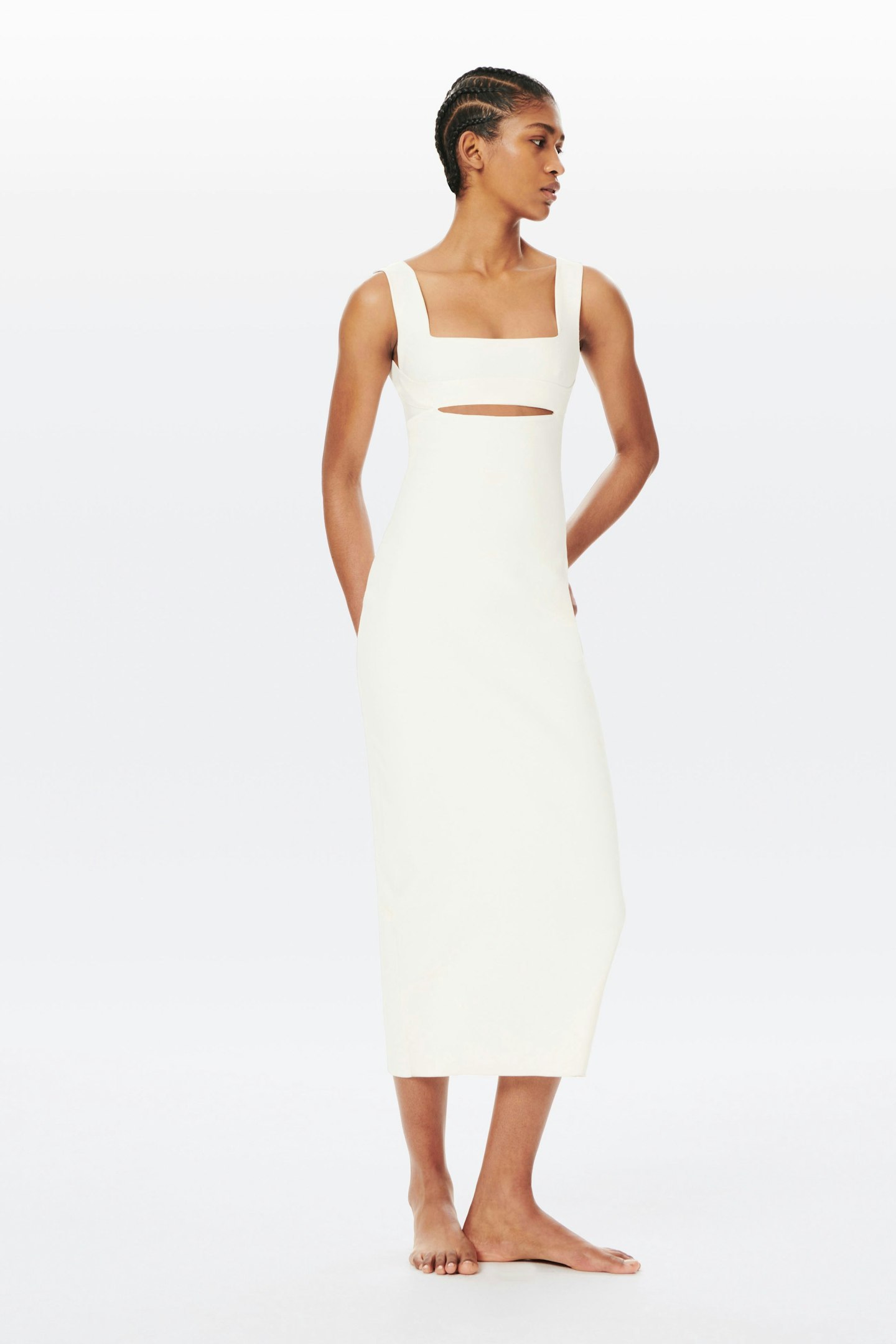 VB Body VB Body, Cut Out Midi Dress in White, £590