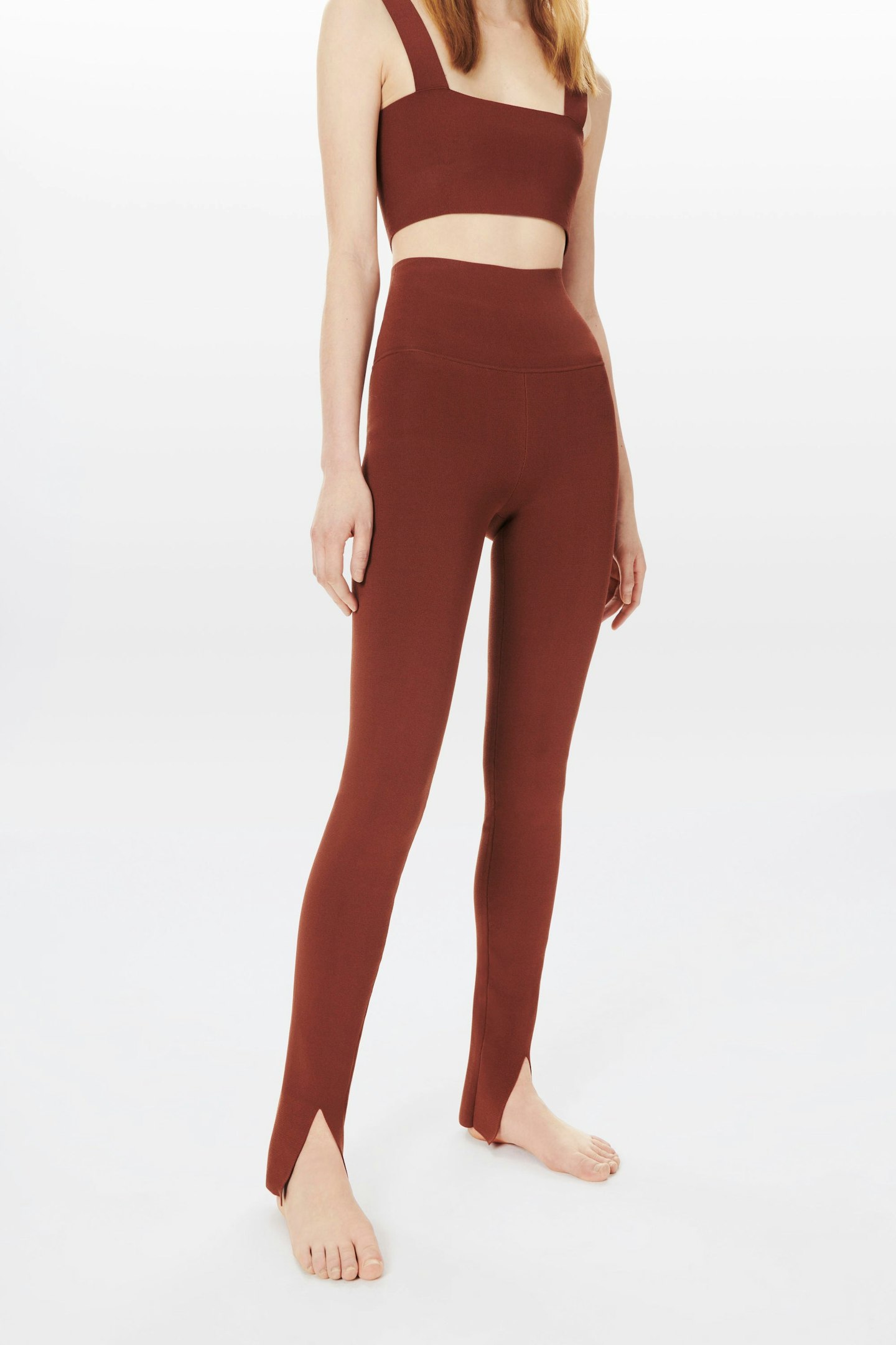 VB Body VB Body, Split Front Leggings in Brown, £350