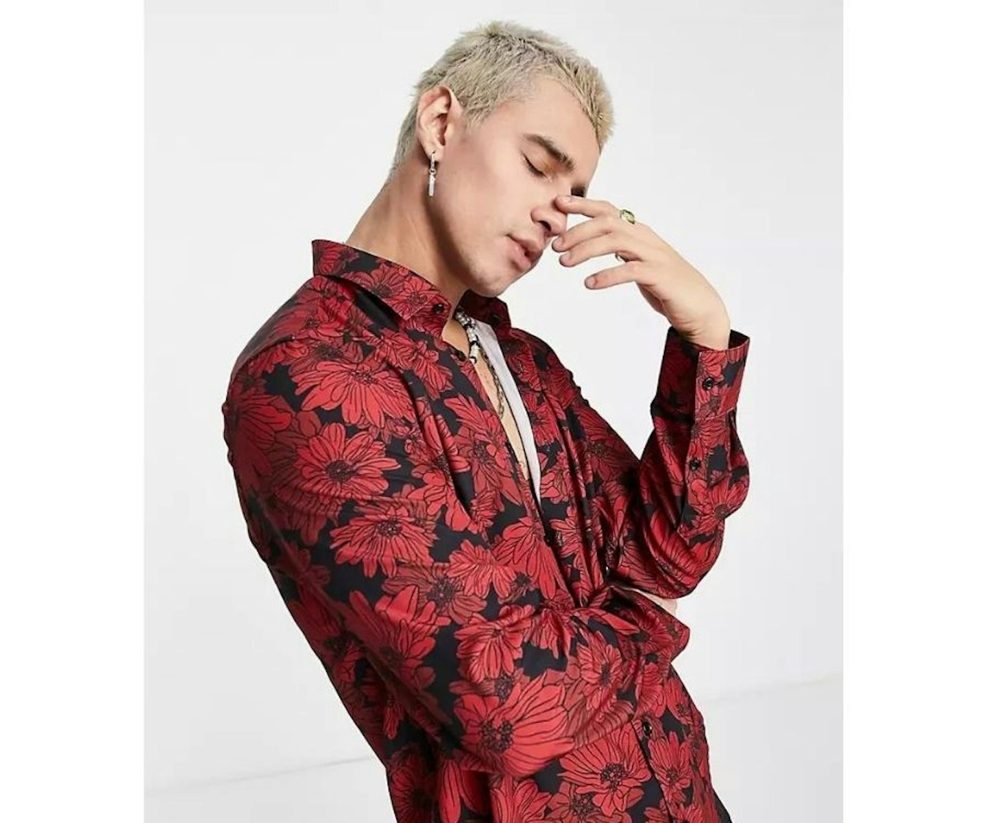 Devil's Advocate Viscose Floral Print Shirt