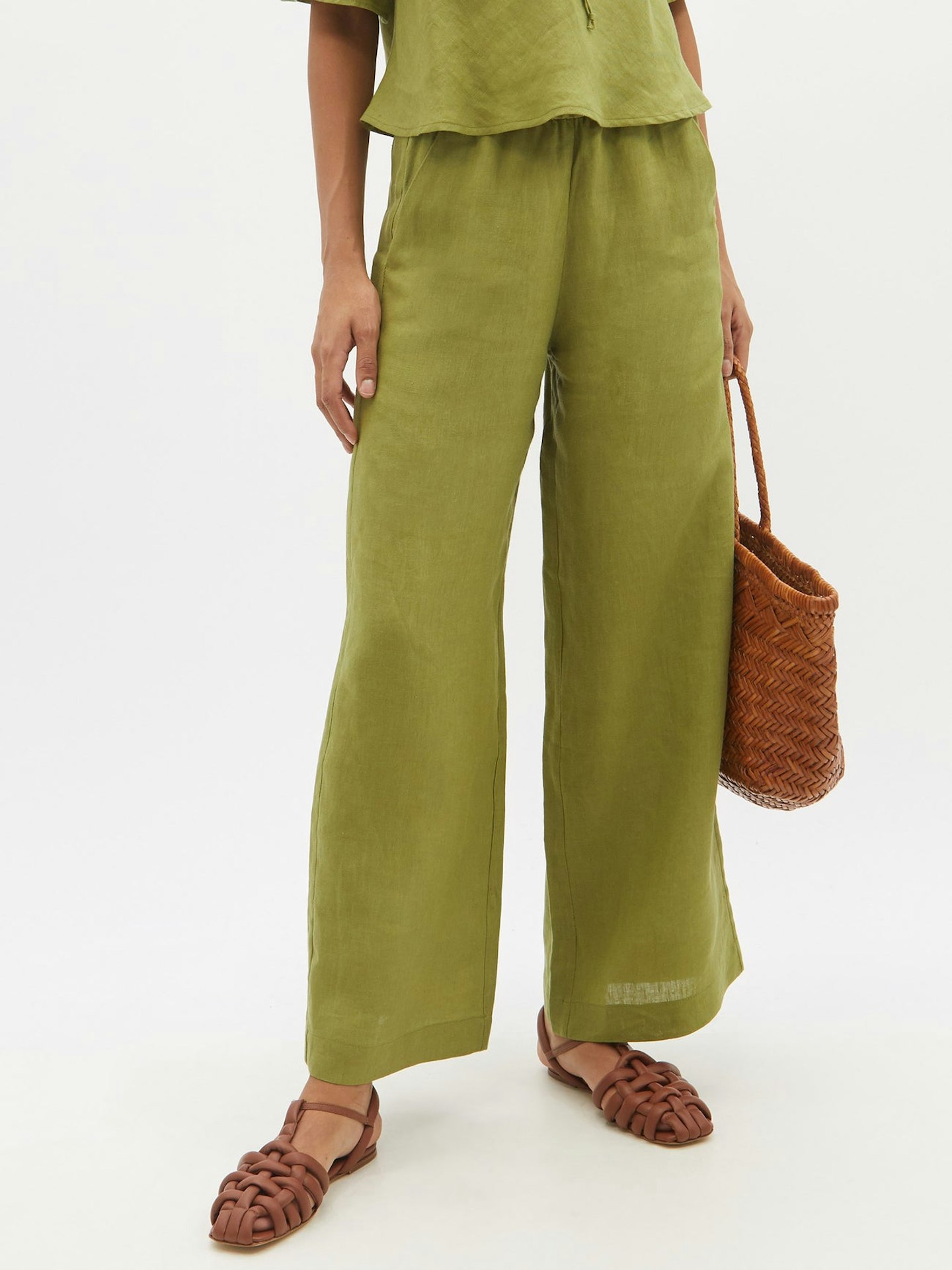 Casa Raki, Natalia organic-linen wide-leg trousers, £220