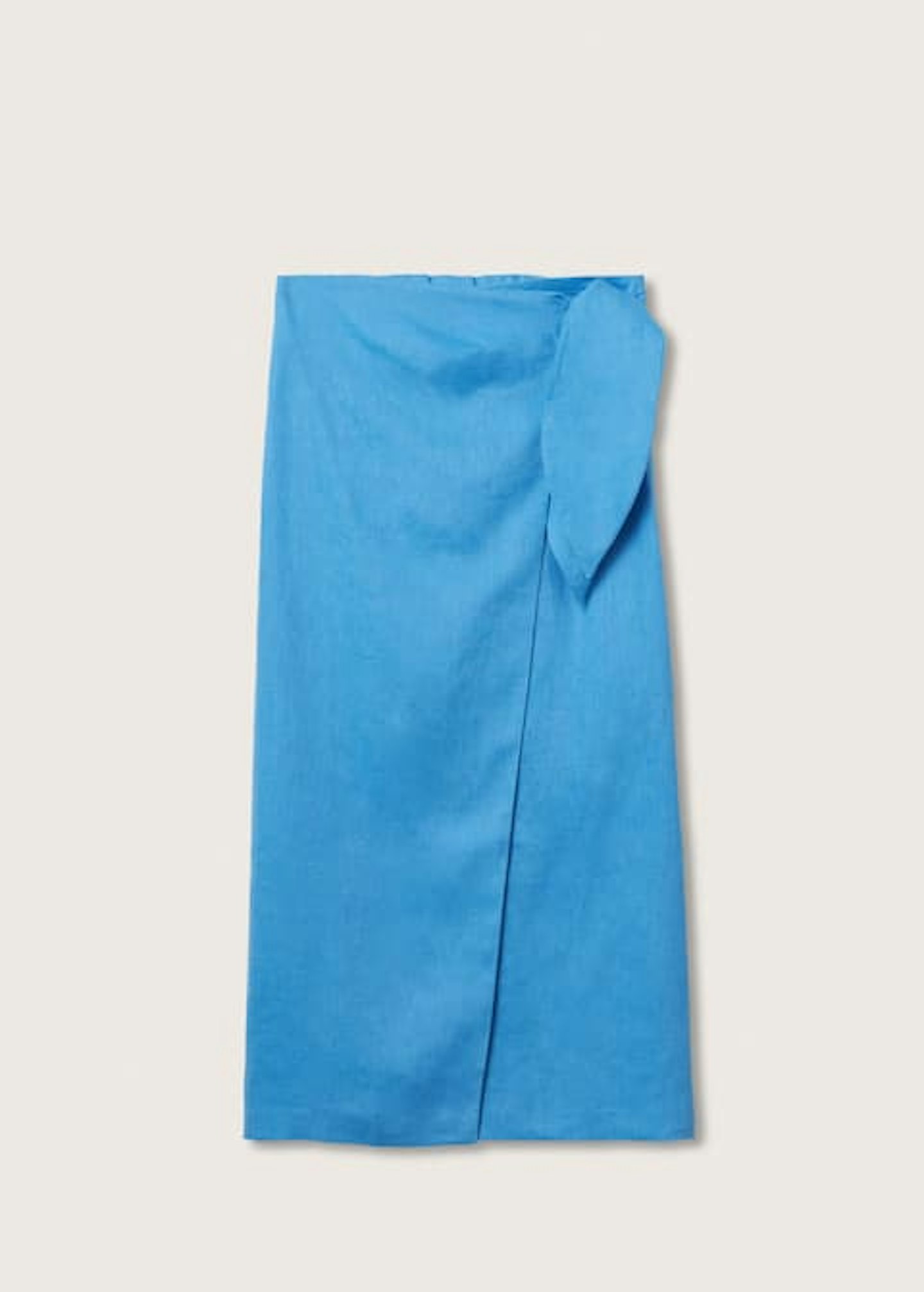 Mango, Linen-blend wrap skirt, £35.99