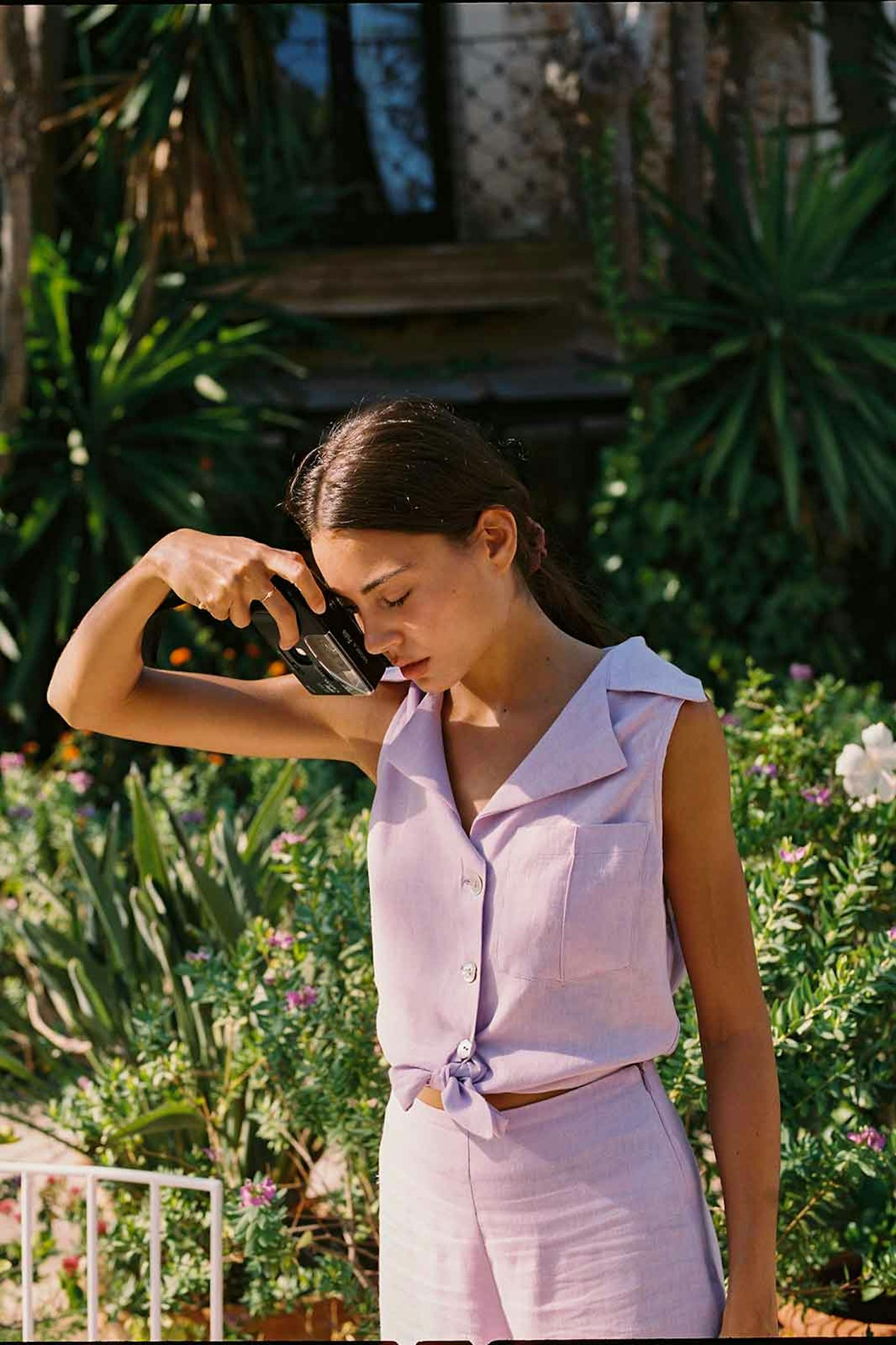 Arkitaip, Lolo Sleeveless Polo Top In Lavender, £125