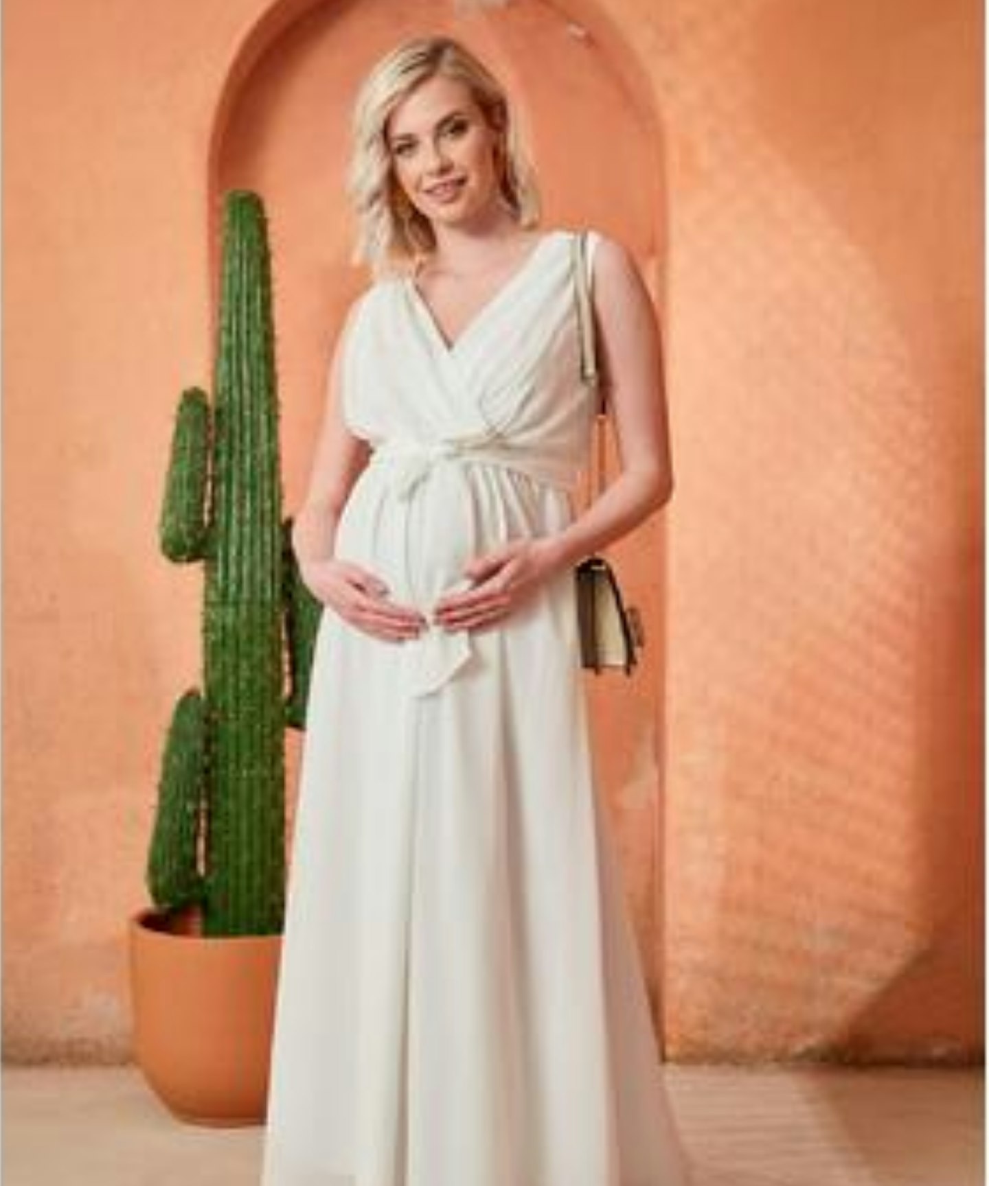 Gu00f6r & Sin White Maternity Dress