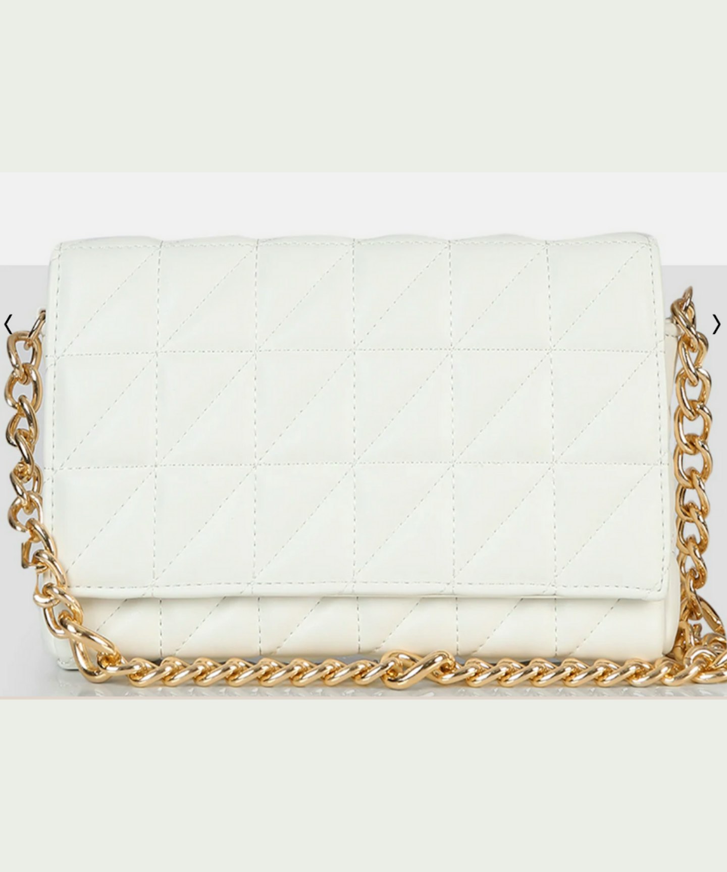 The Kahlo White Gold Chain Shoulder Mini Bag