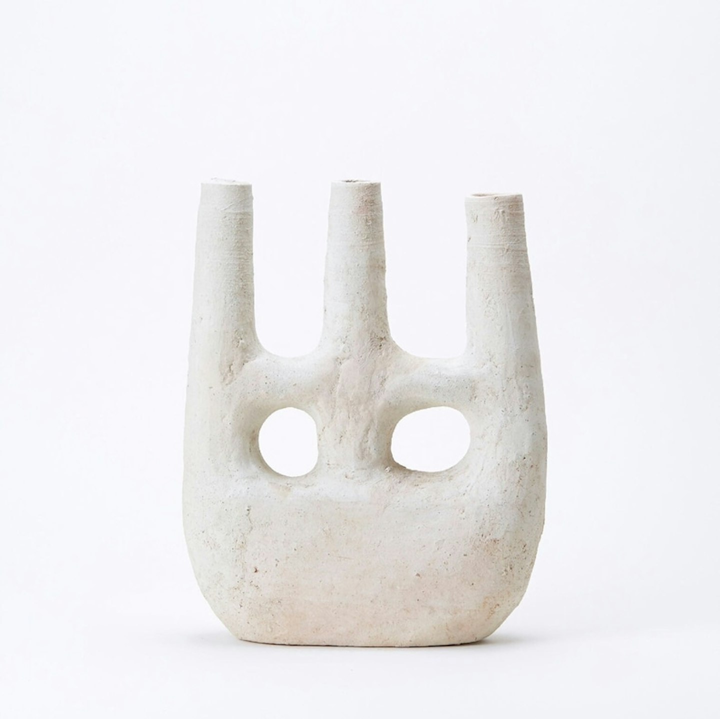 Moroccan White, Moroccan Unglazed Tamegroute Abstract White Ecru Picasso Sculpture, £145