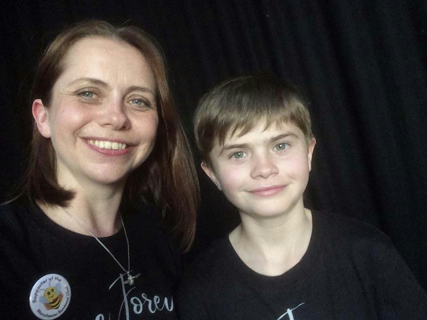 Cath Hill and her son