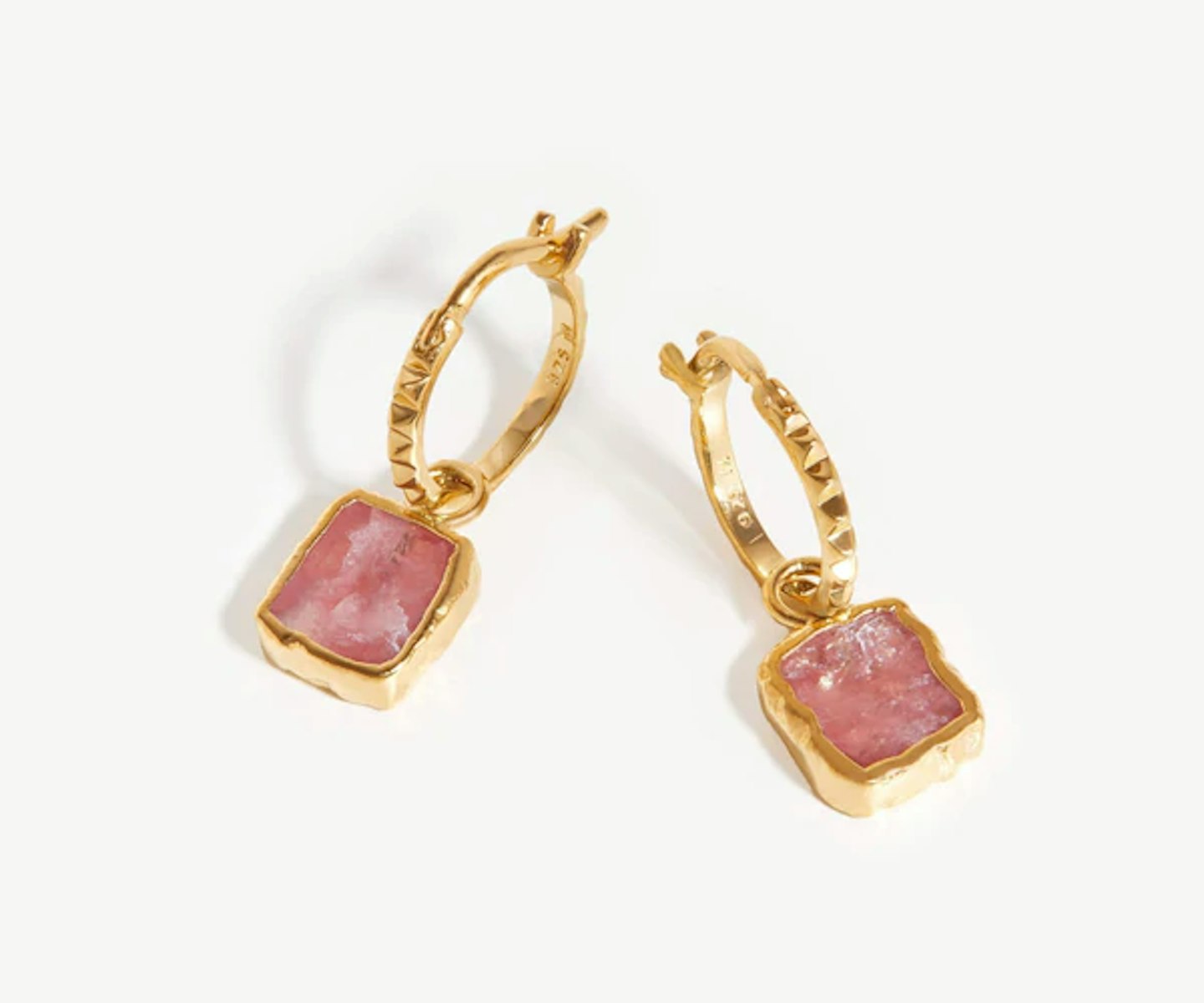 Missoma, Mini Pyramid Charm Hoop Earrings