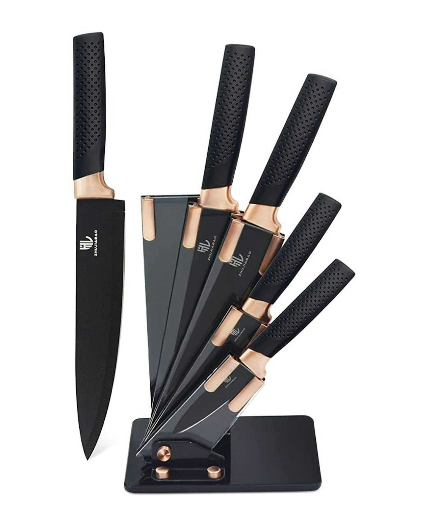 Black Kitchen Knife Block Set